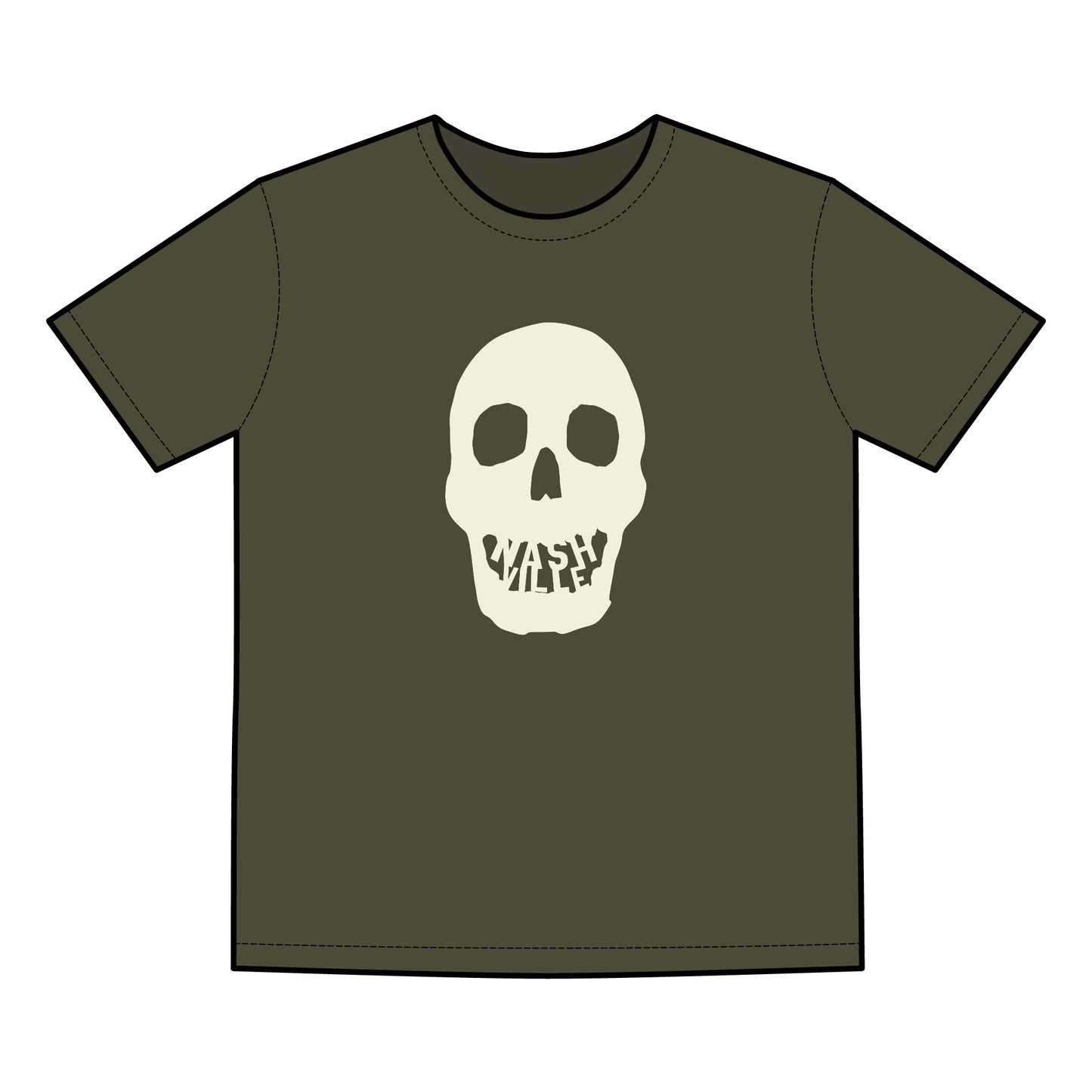 NashTeeth Skull Men's Staple Faded Tee