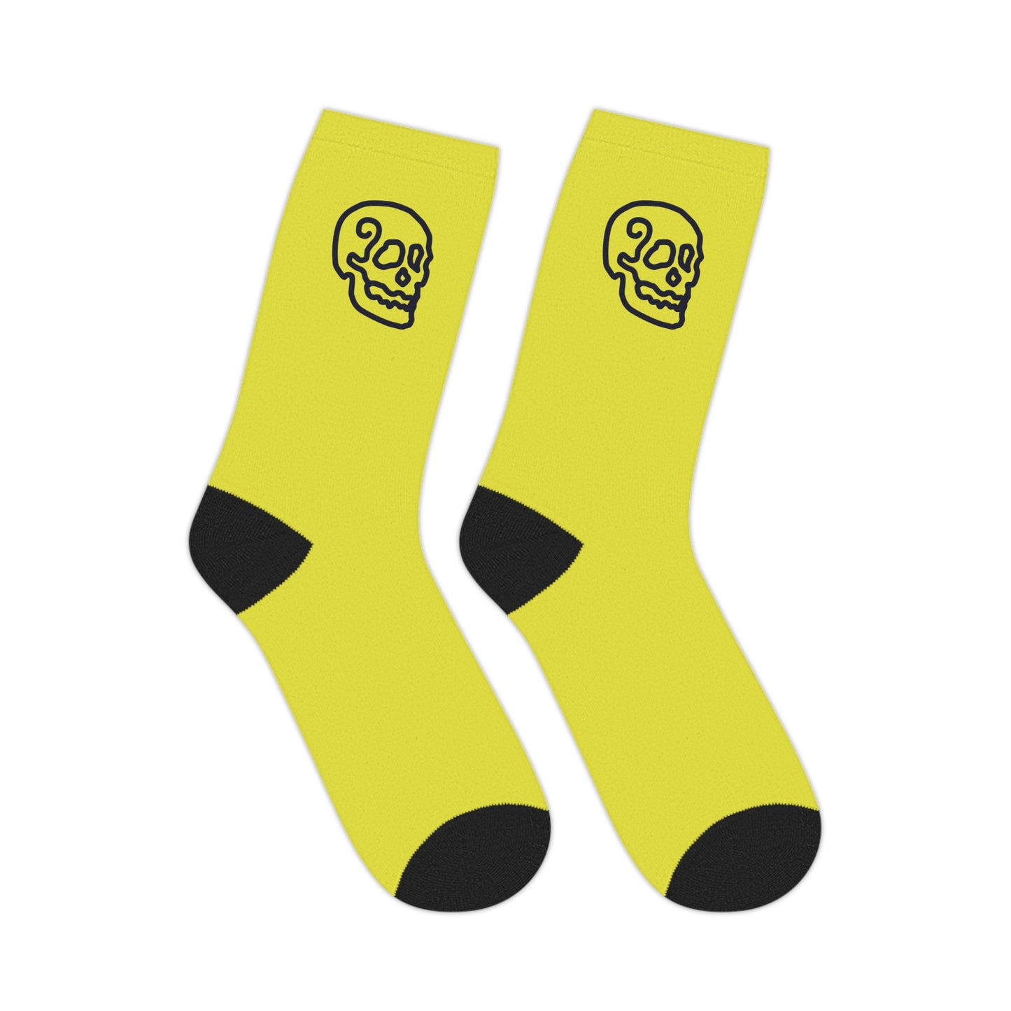 Gold Line Skull Character Mid-length Socks