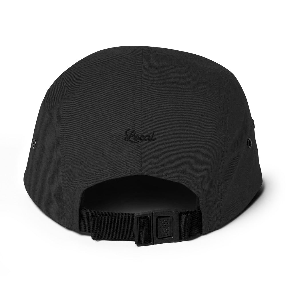 Mori Skull Black Thread Five Panel Cap