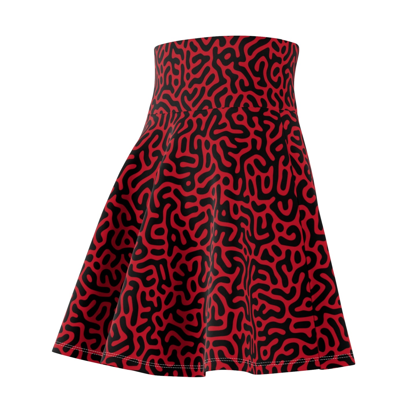 Gooey Pattern Red Women's Skater Skirt (AOP)