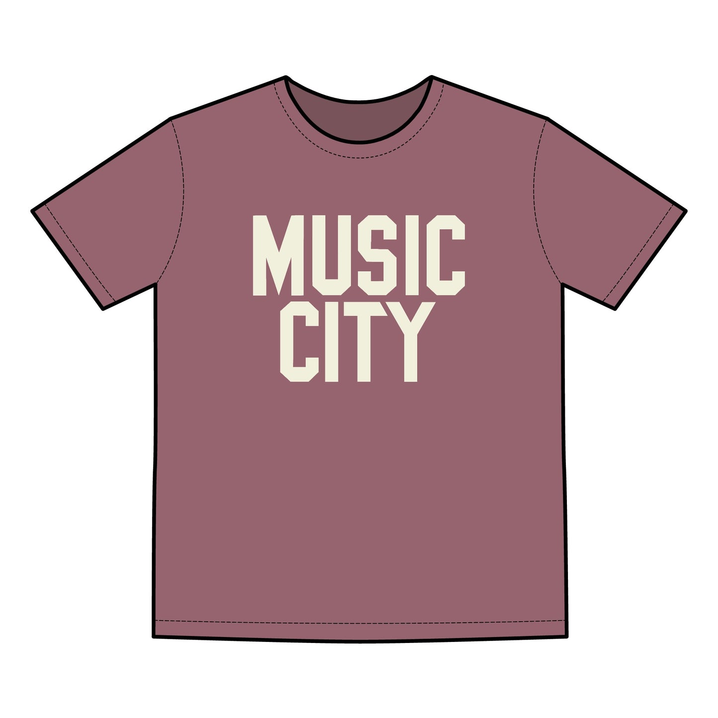 Music City Block Men's Staple Faded Tee