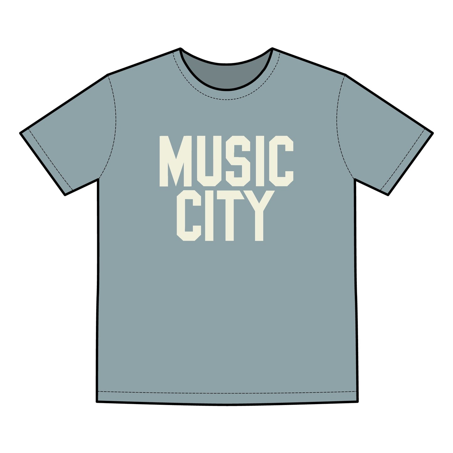 Music City Block Men's Staple Faded Tee