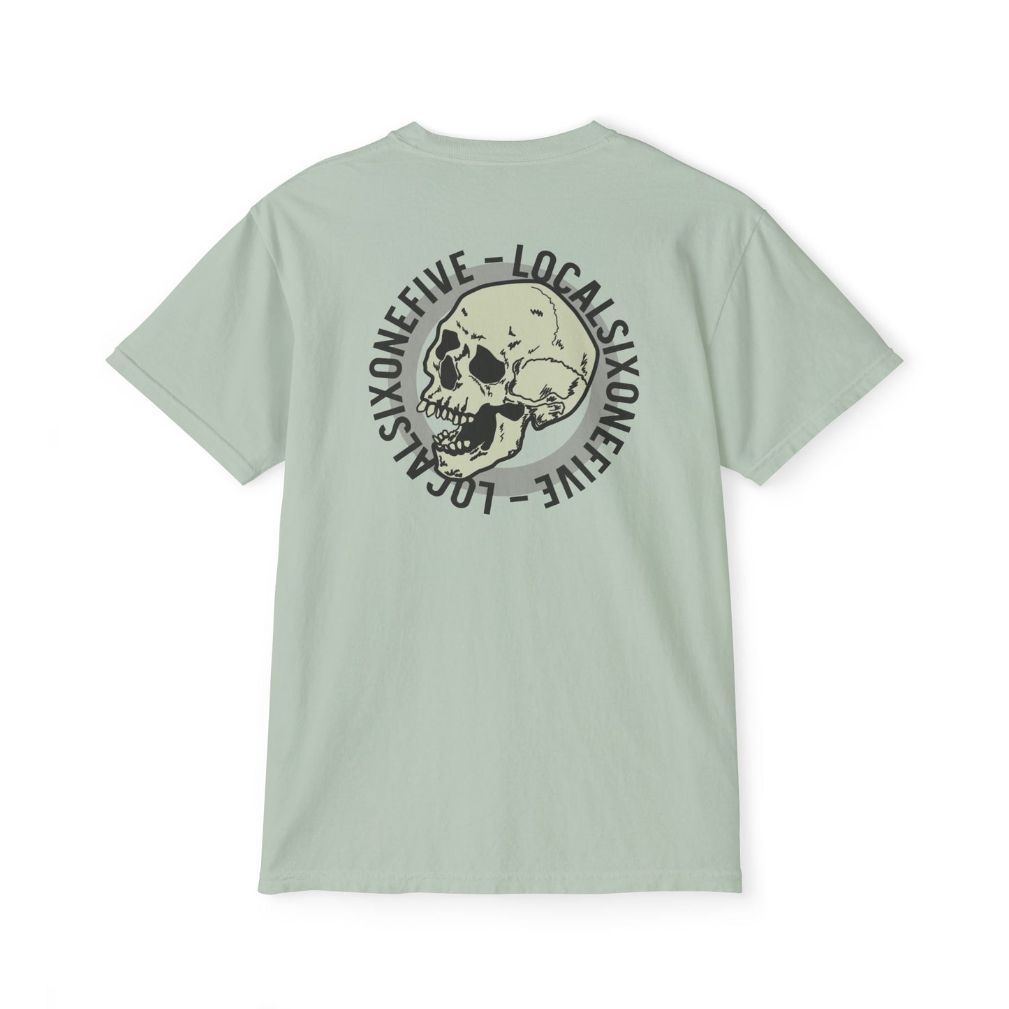 Local Ring Logo Skull Garment-Dyed Pocket T-Shirt