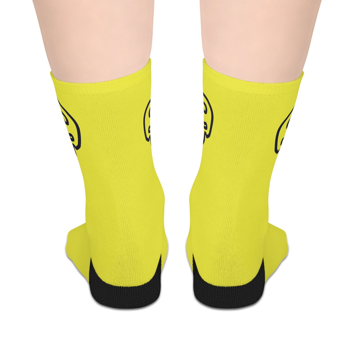 Gold Line Skull Character Mid-length Socks