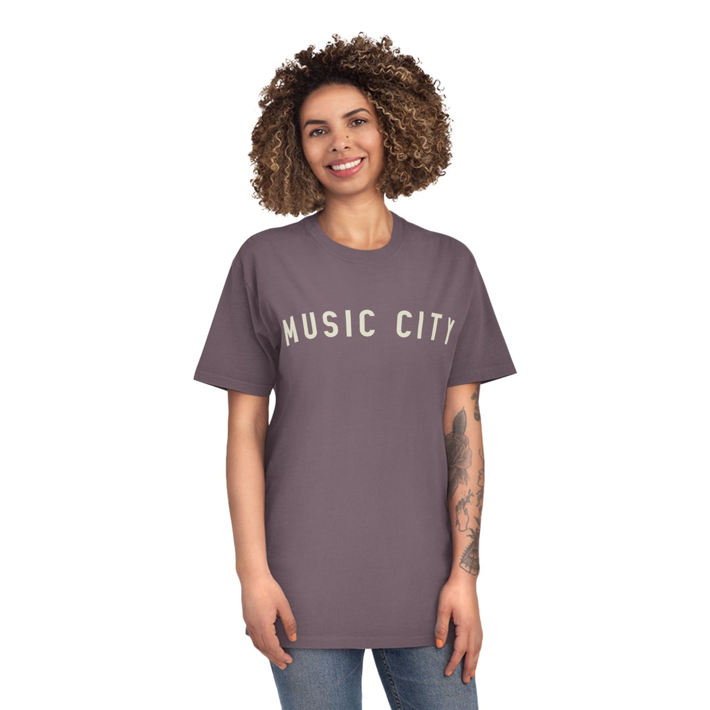 Music City basic curve Unisex Faded Shirt