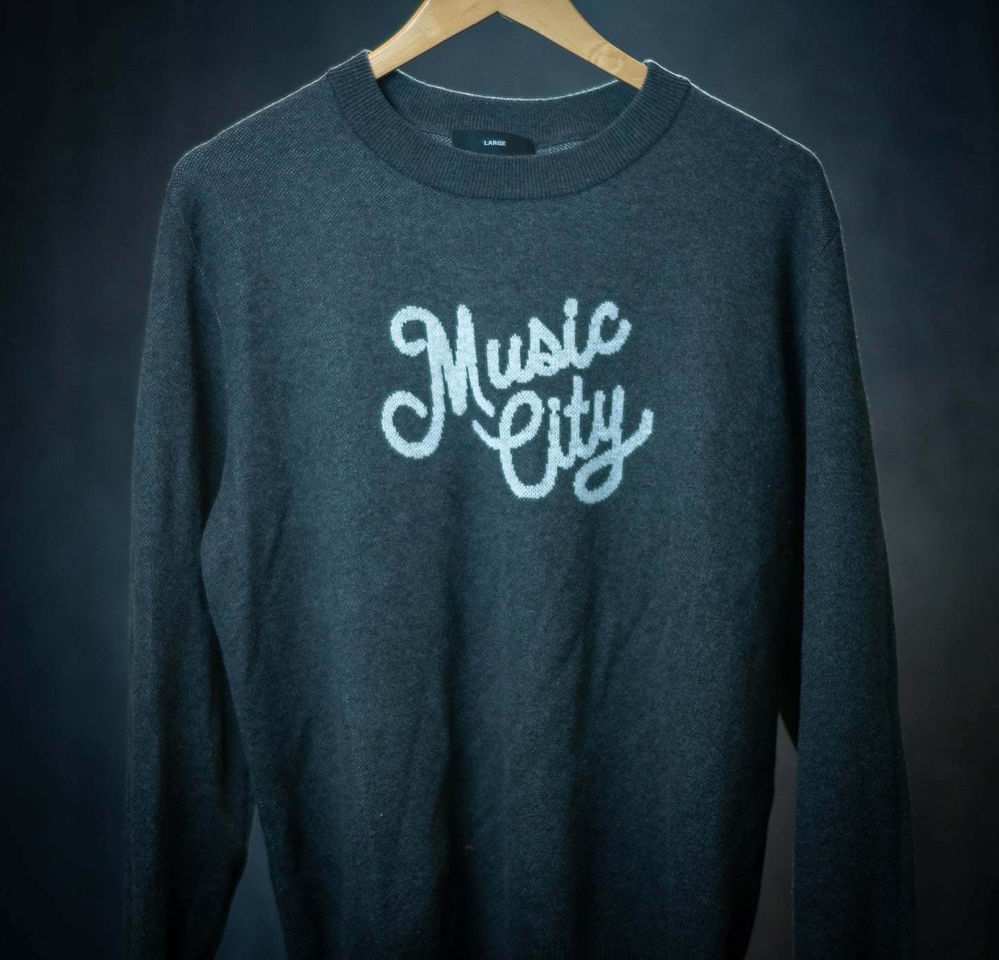 Music City Script Knitted crew neck sweater