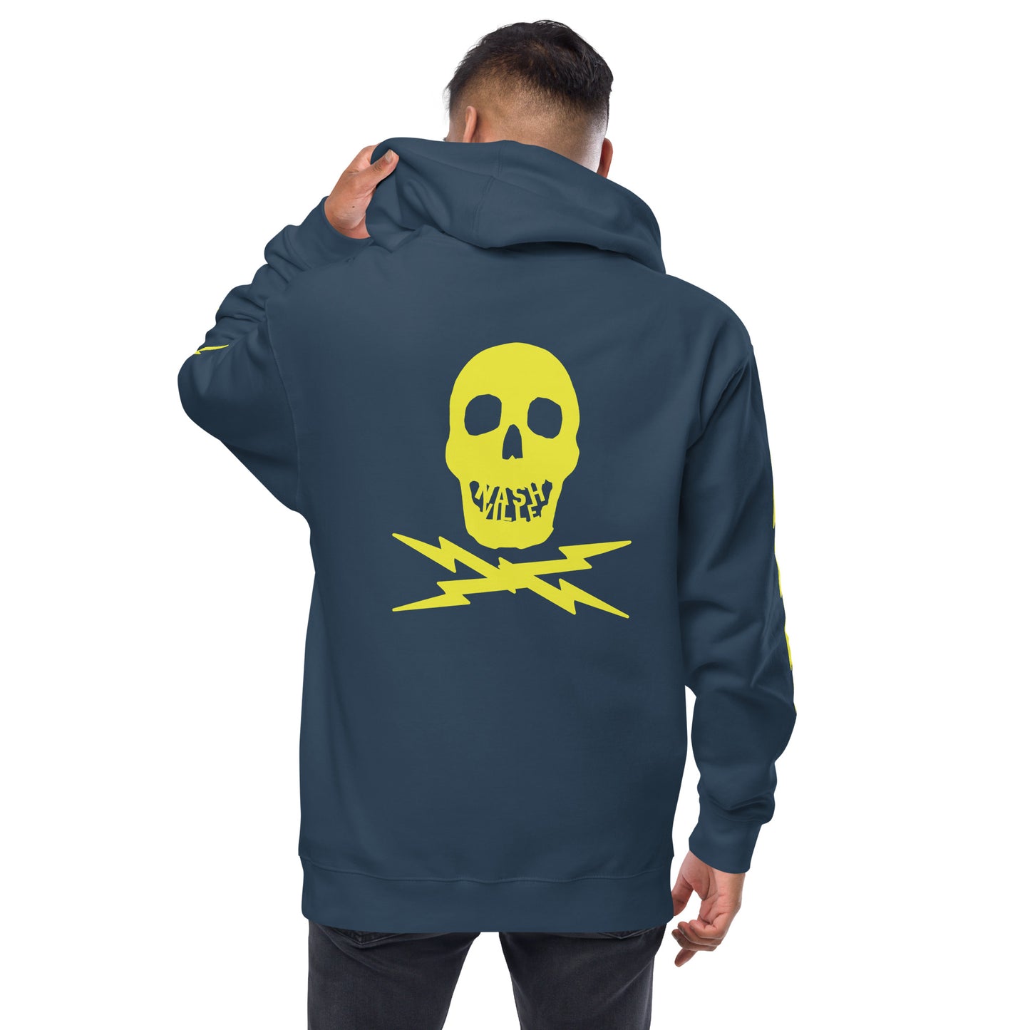 SkullTEETH Longbolts Unisex zip up hoodie