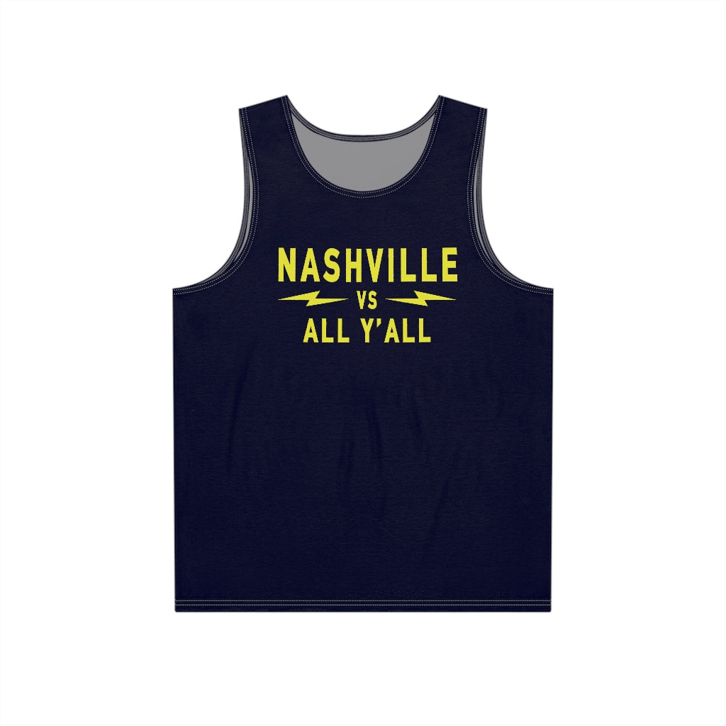 Nashville Vs NashTeeth skull. back Tank