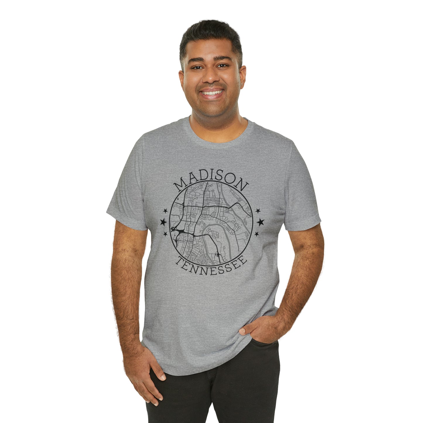 Madison Circle Map Unisex Jersey Short Sleeve Tee