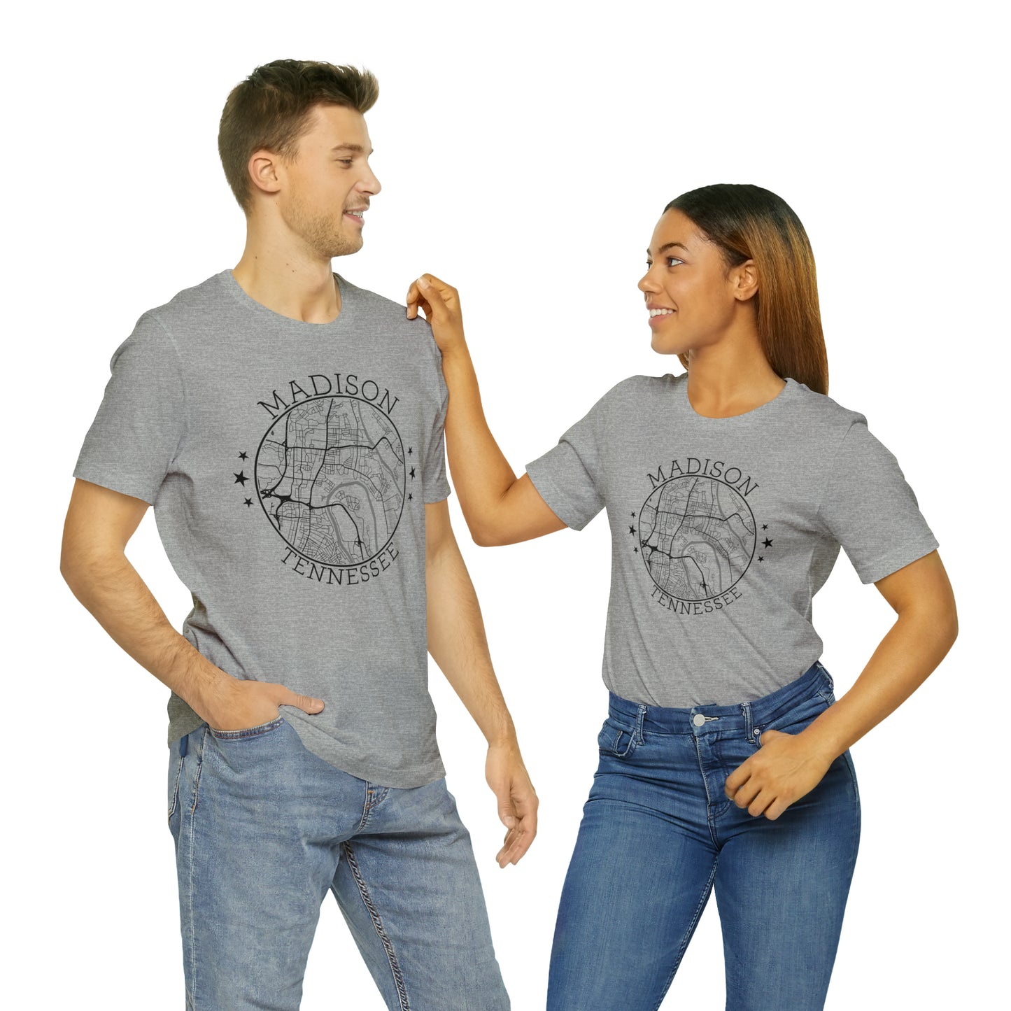 Madison Circle Map Unisex Jersey Short Sleeve Tee