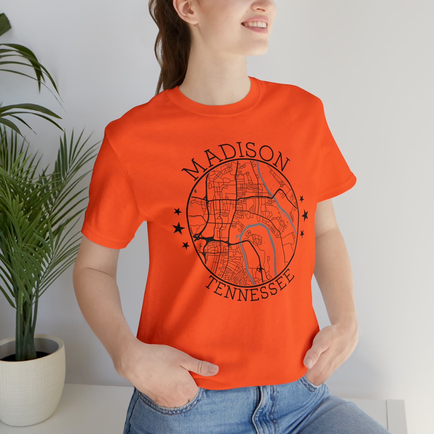 Madison Circle Map Unisex Jersey Short Sleeve Tee