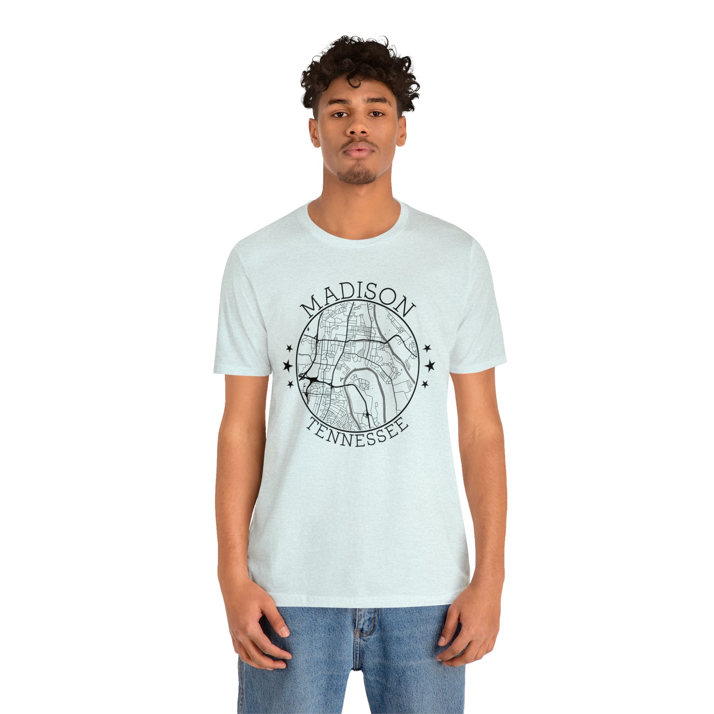 Madison Circle Map Unisex Jersey Short Sleeve Tee