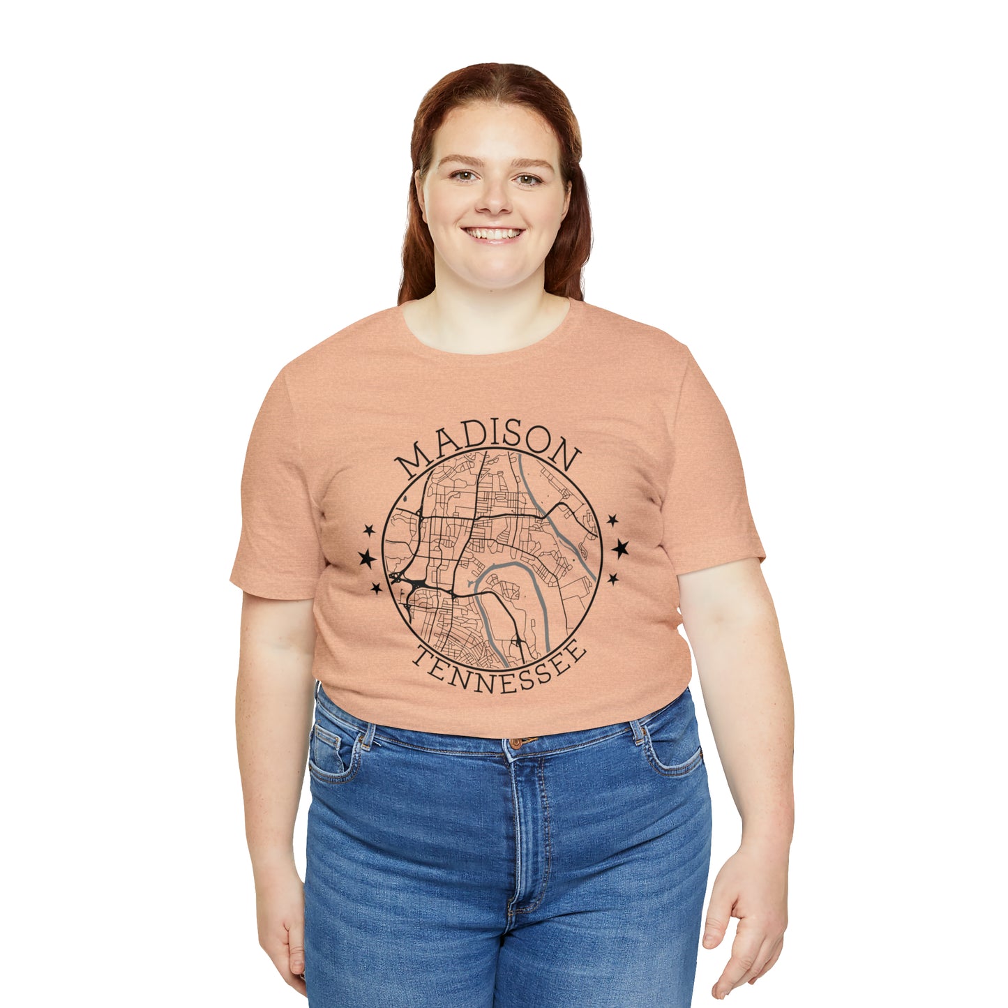 Madison Circle Map Unisex Jersey Short Sleeve Tee