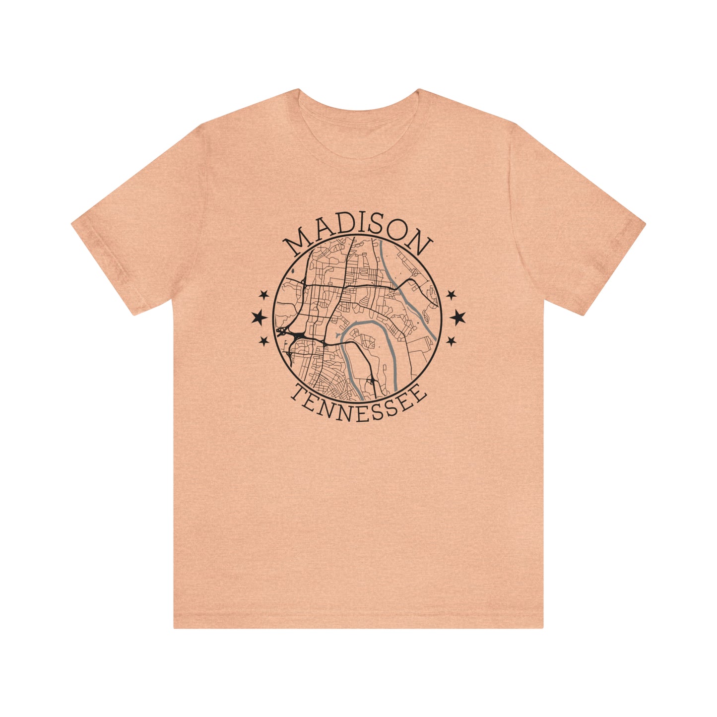 Madison Circle Map Unisex Jersey Short Sleeve Tee