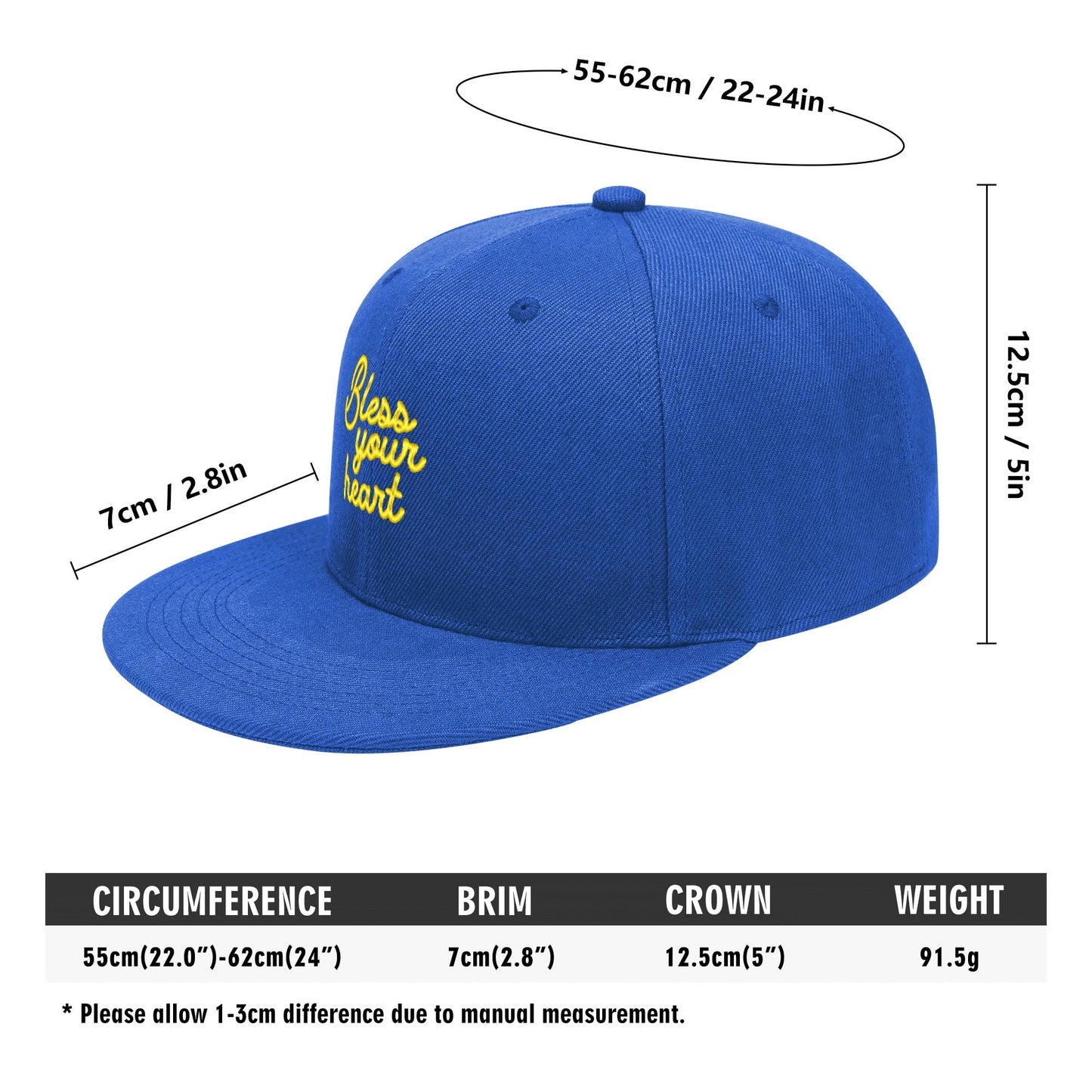 Bless Your Heart Scripted flat bill hat