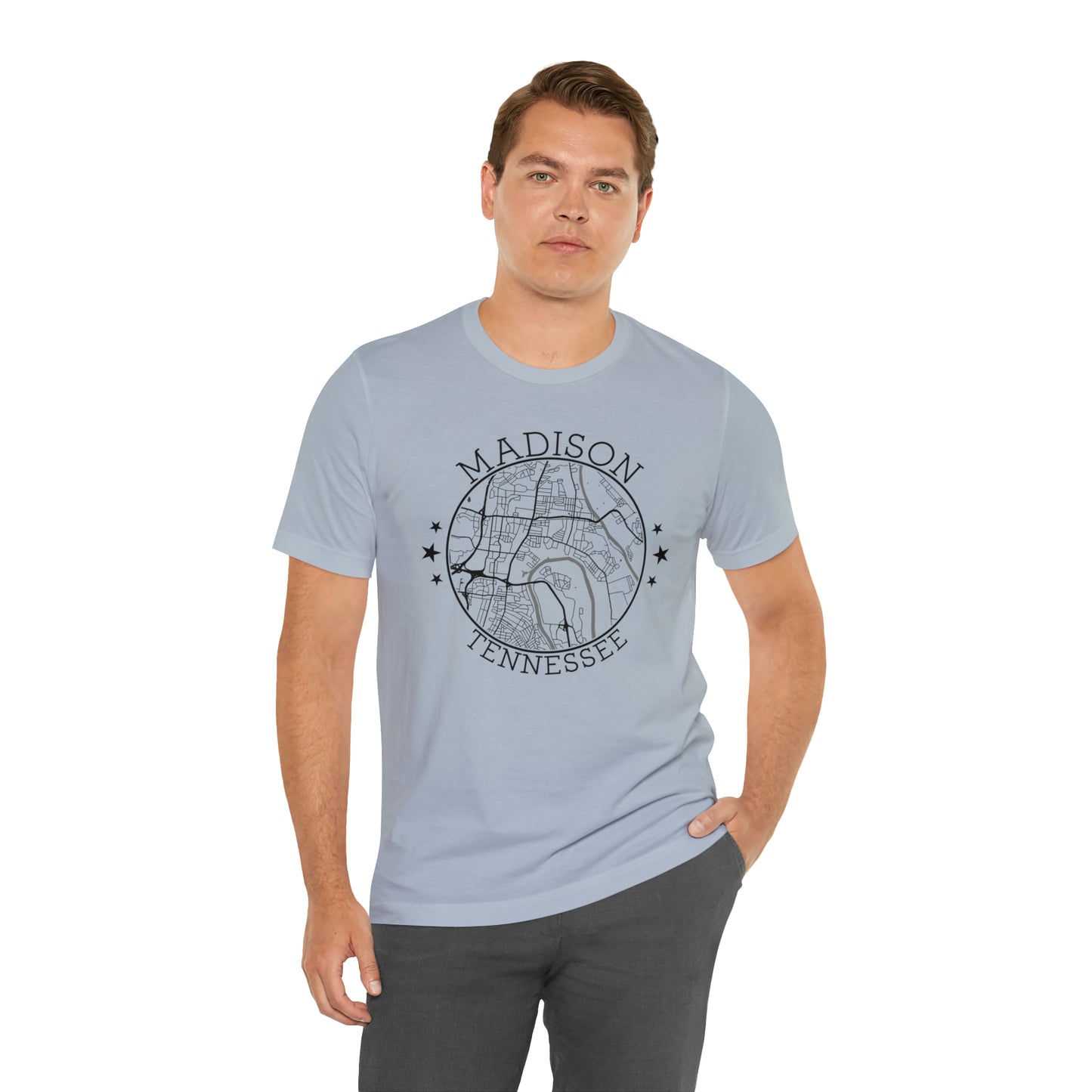 Madison Circle Map Unisex Jersey Short Sleeve Tee