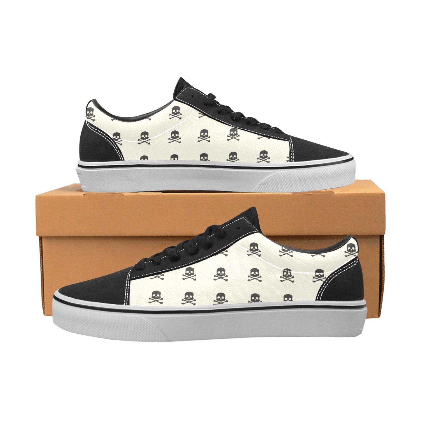 Skull Array Women's Lace-Up Canvas Shoes