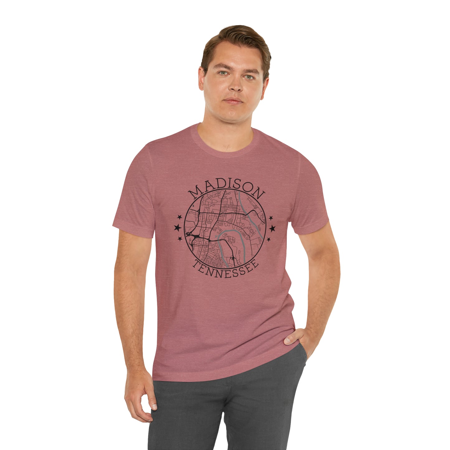 Madison Circle Map Unisex Jersey Short Sleeve Tee