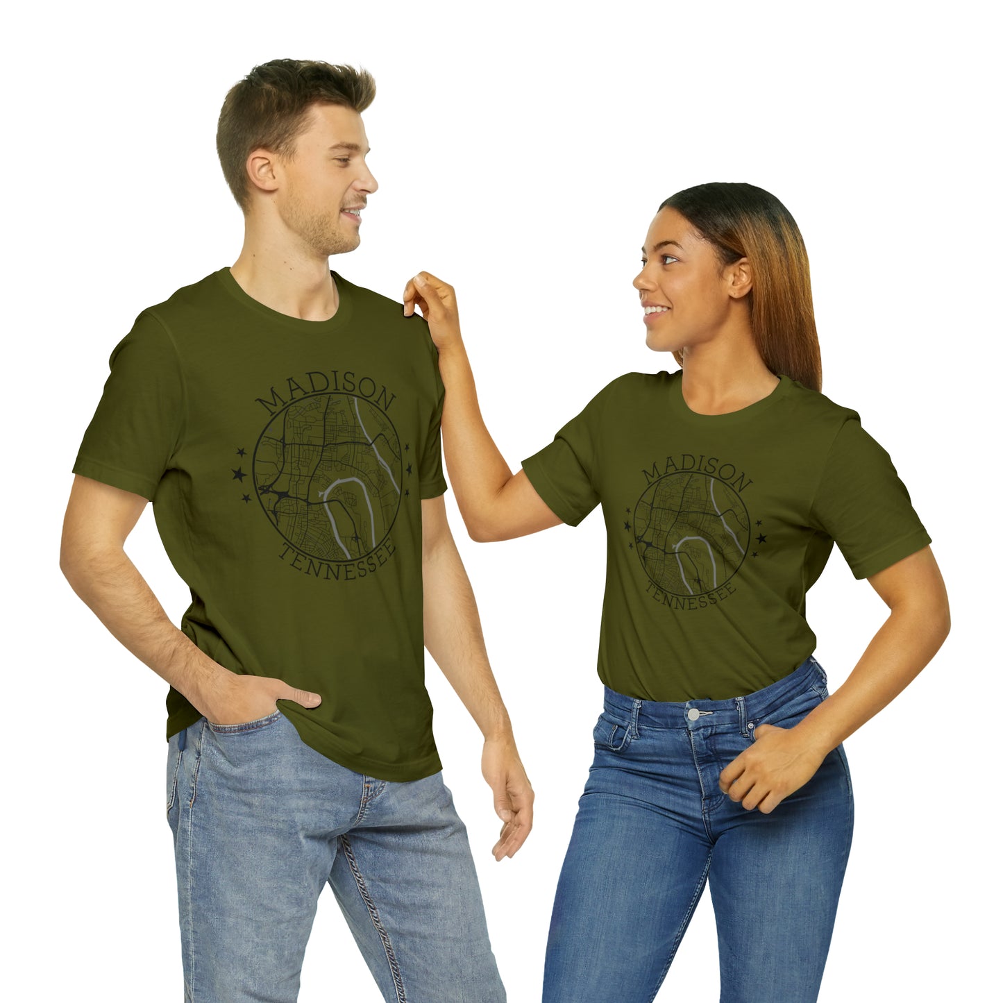 Madison Circle Map Unisex Jersey Short Sleeve Tee