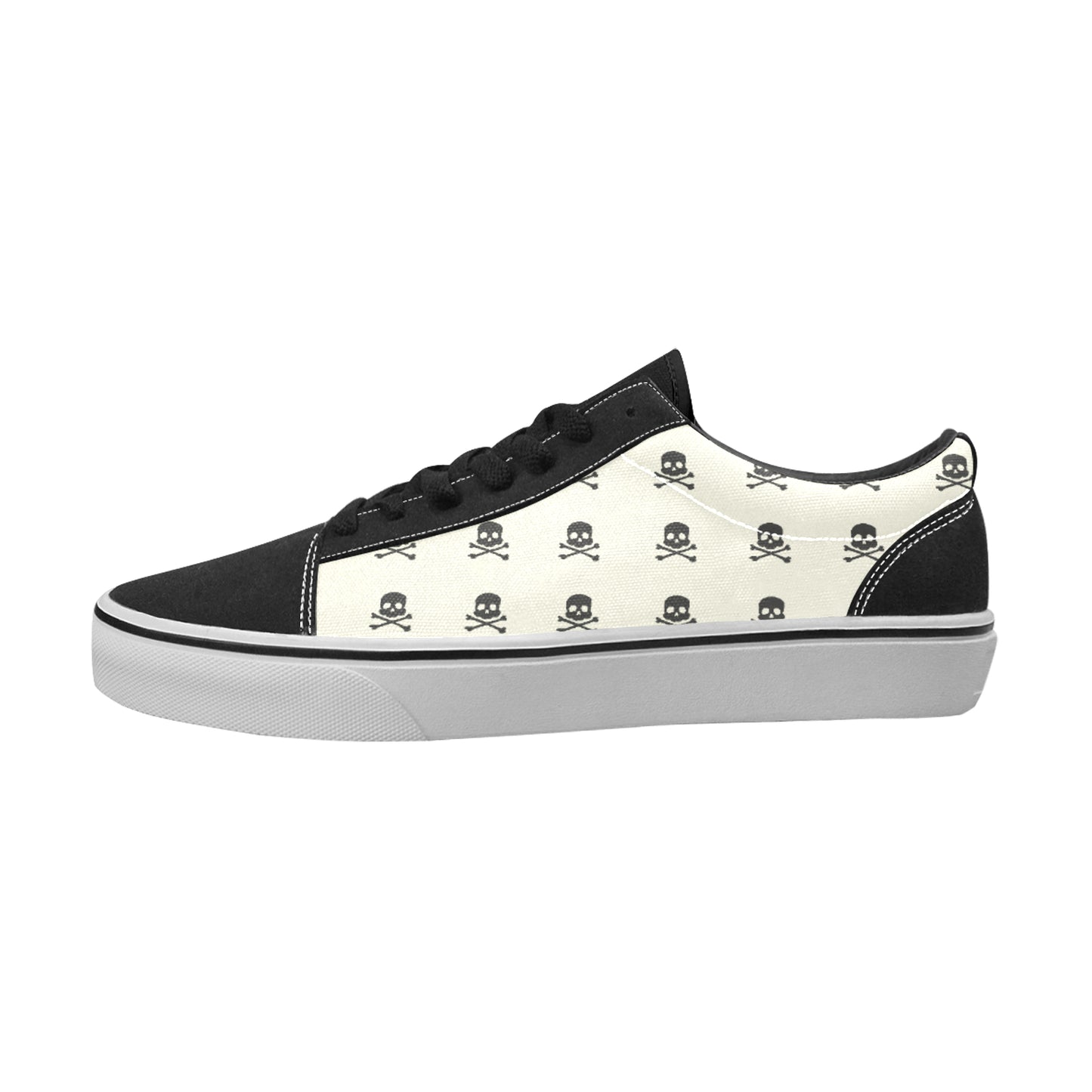 Skull Array Women's Lace-Up Canvas Shoes