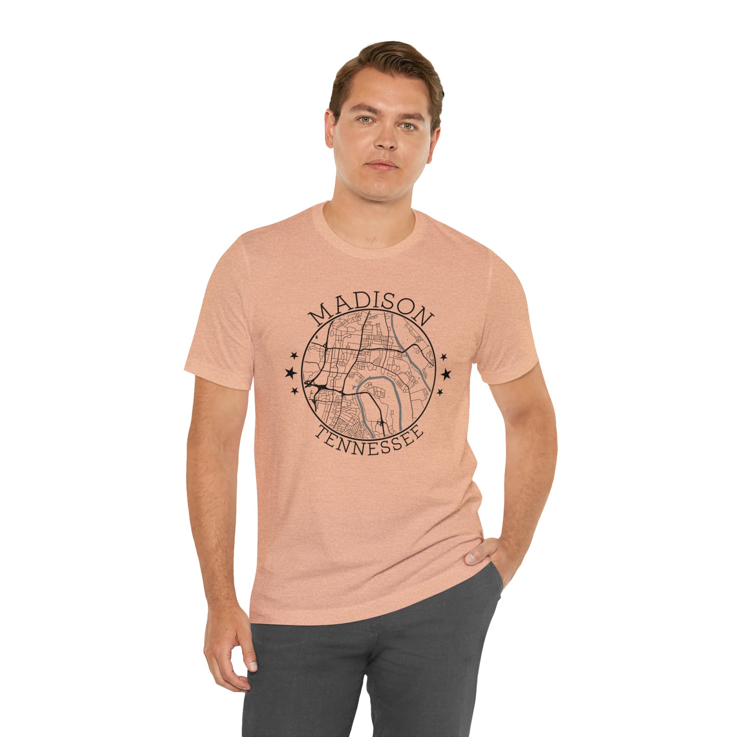 Madison Circle Map Unisex Jersey Short Sleeve Tee