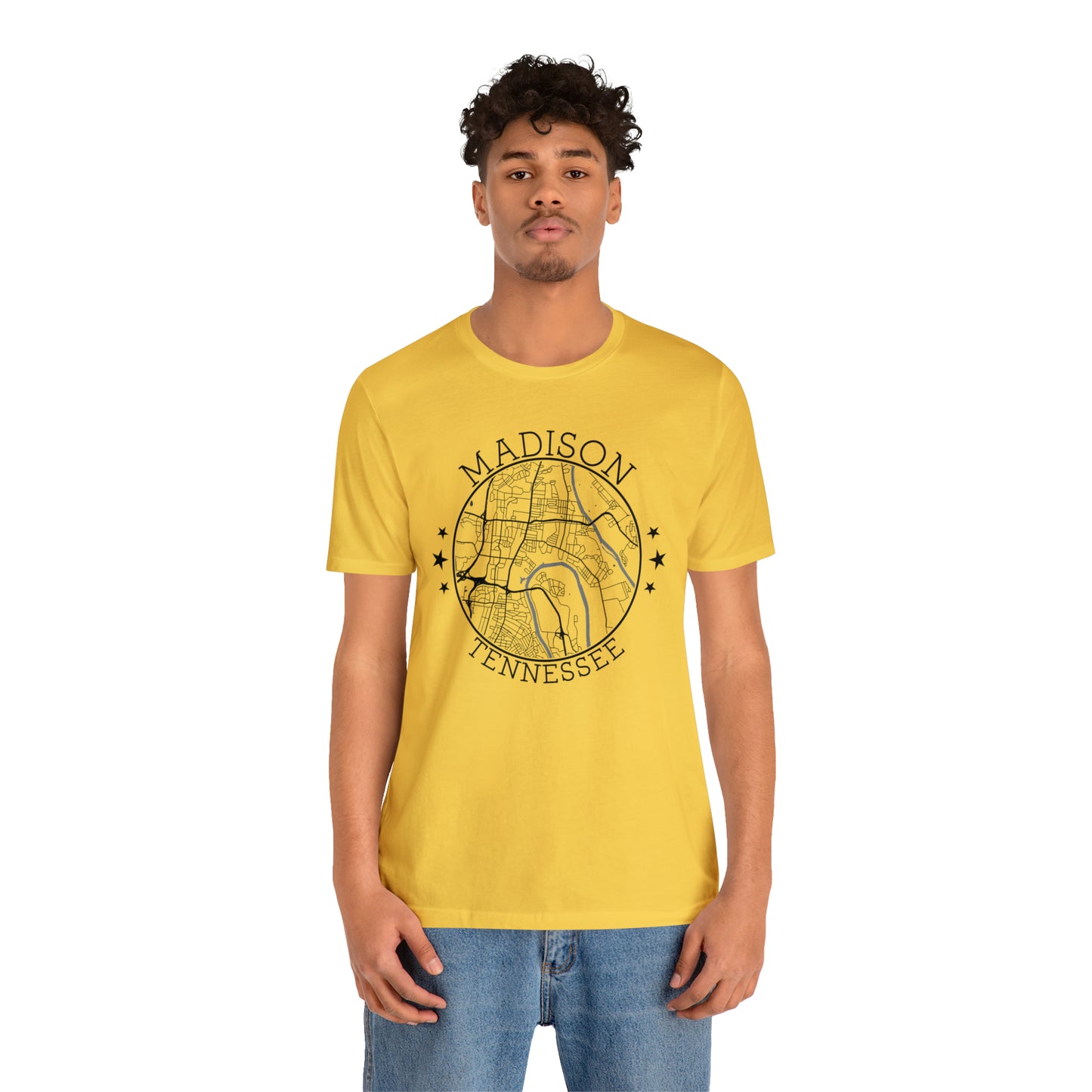 Madison Circle Map Unisex Jersey Short Sleeve Tee