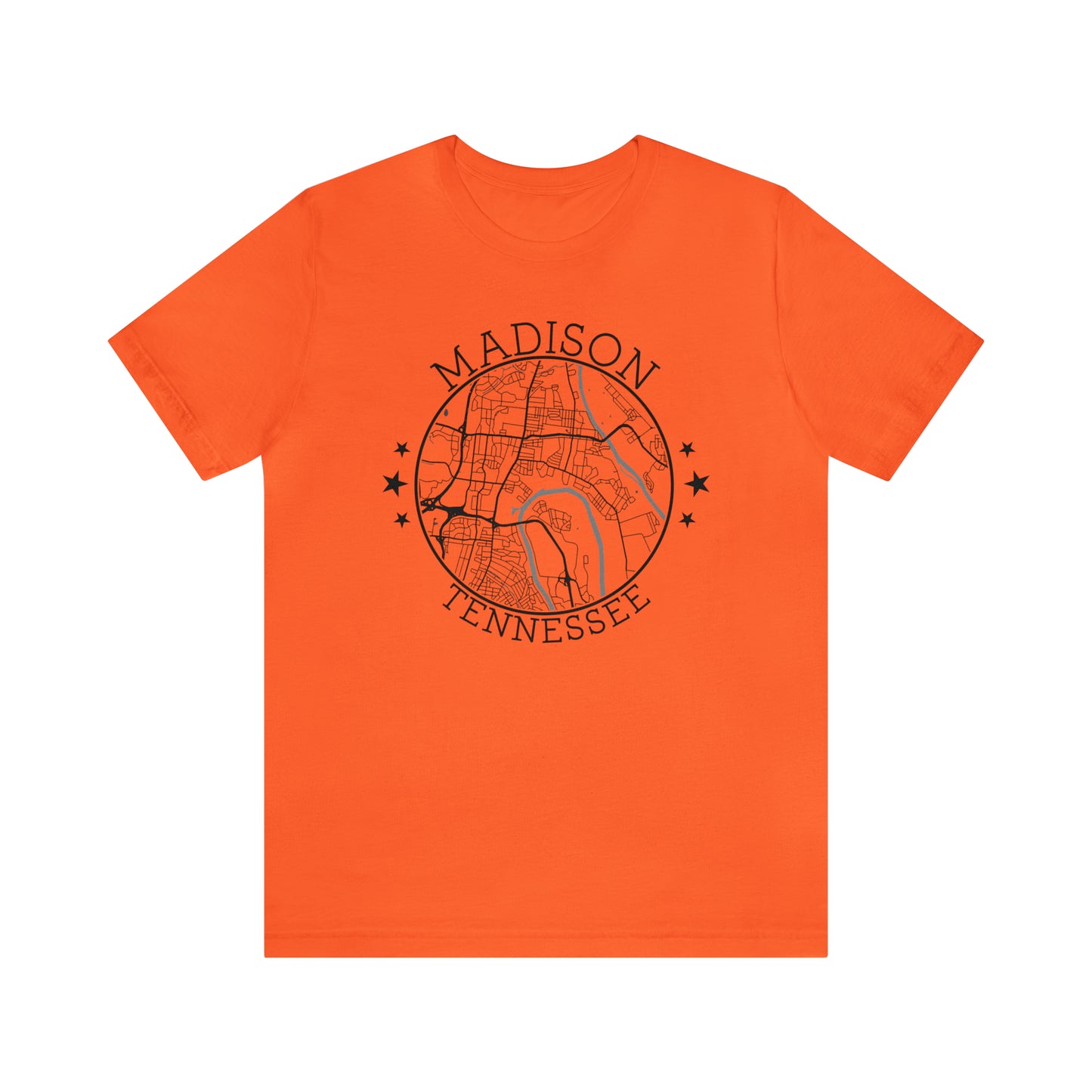 Madison Circle Map Unisex Jersey Short Sleeve Tee