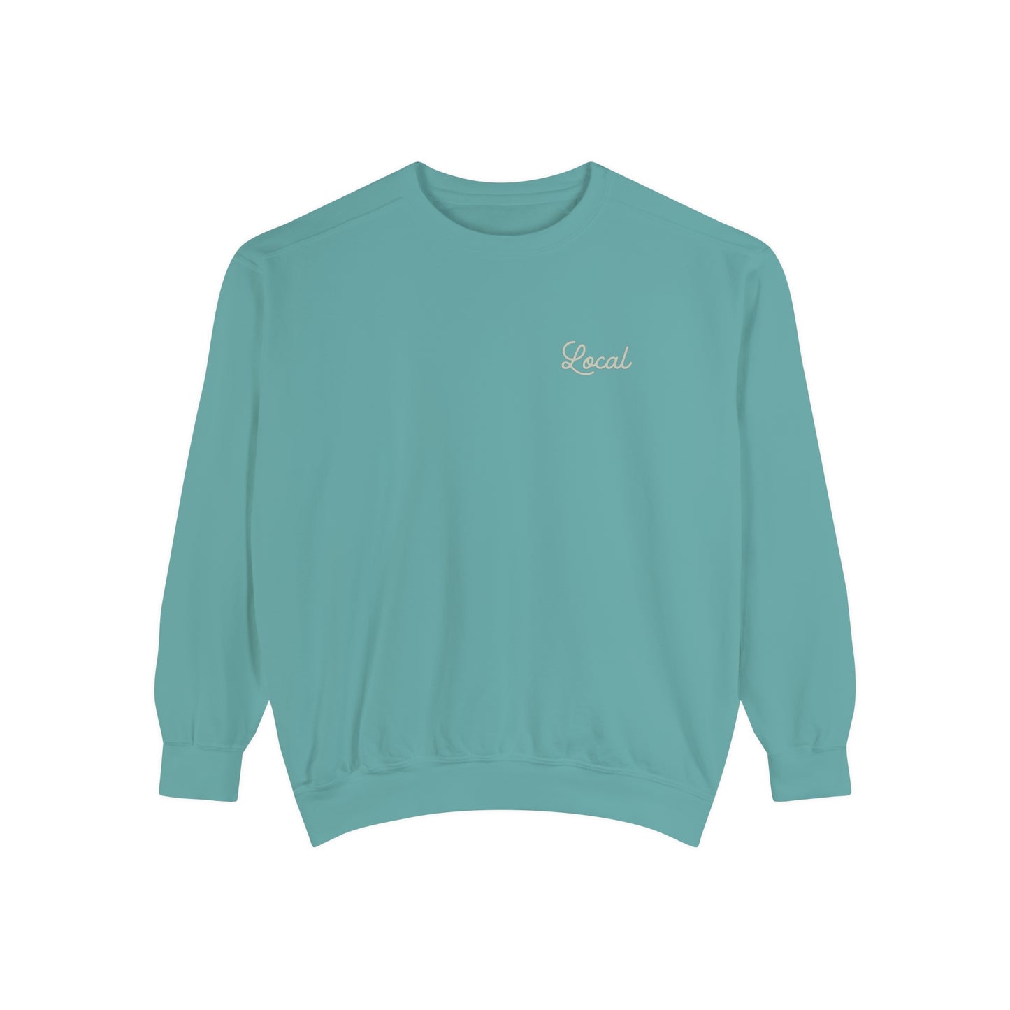 Local Script Unisex Garment-Dyed Sweatshirt