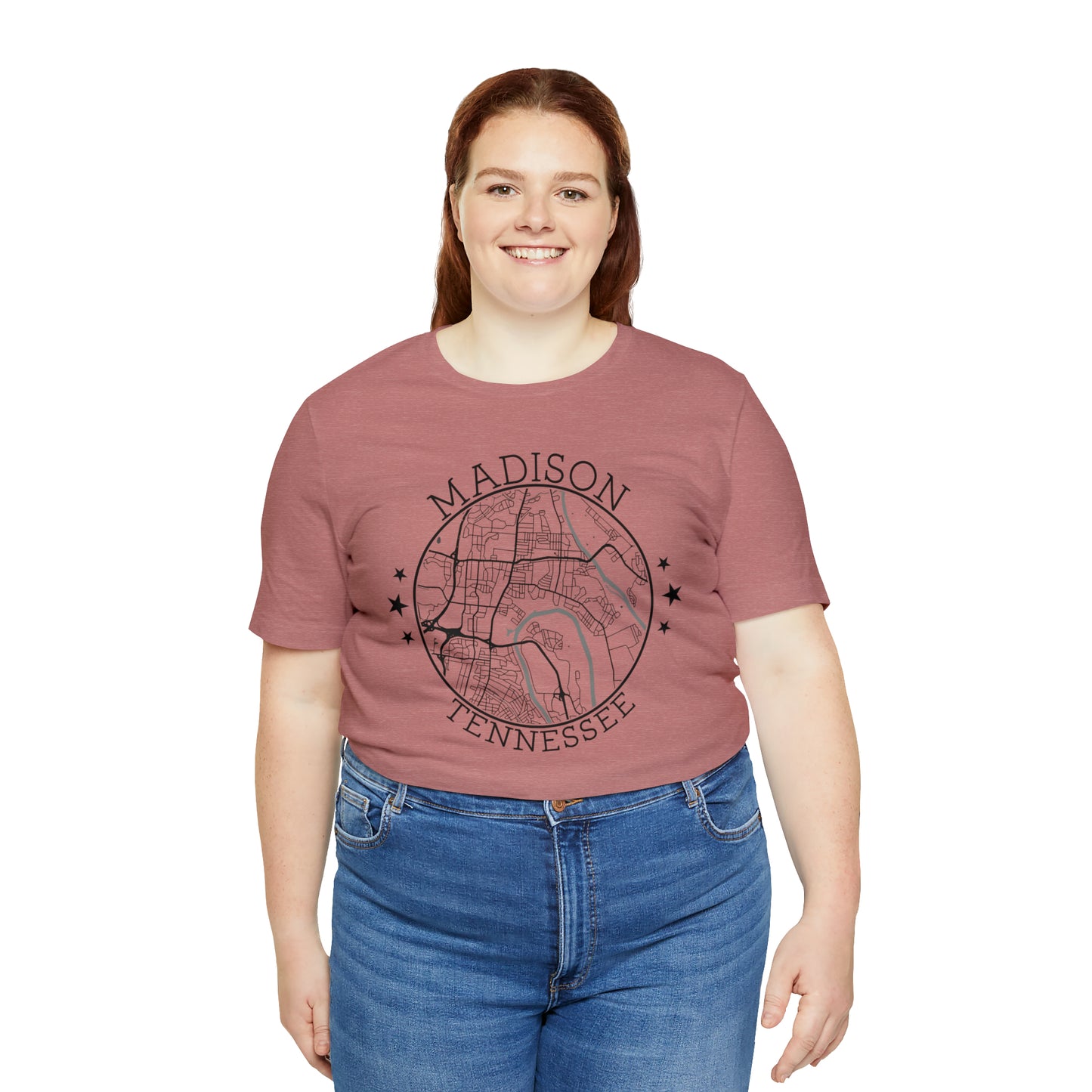 Madison Circle Map Unisex Jersey Short Sleeve Tee