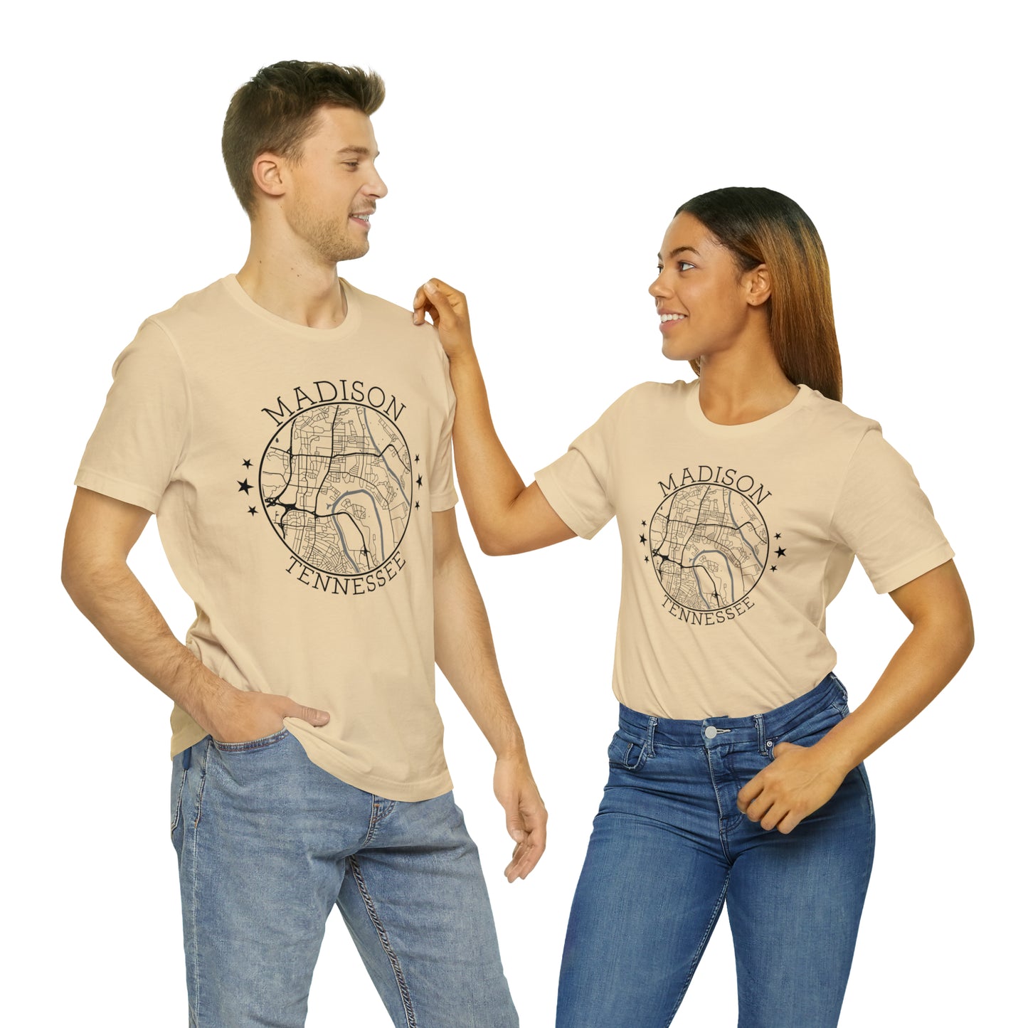 Madison Circle Map Unisex Jersey Short Sleeve Tee