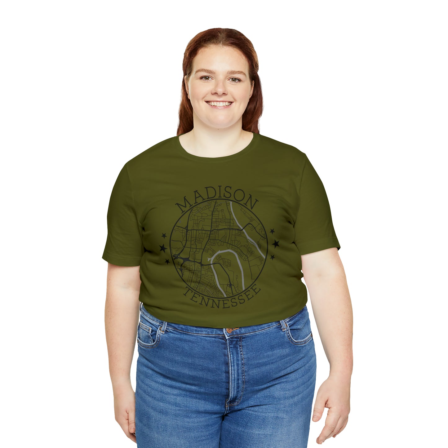 Madison Circle Map Unisex Jersey Short Sleeve Tee