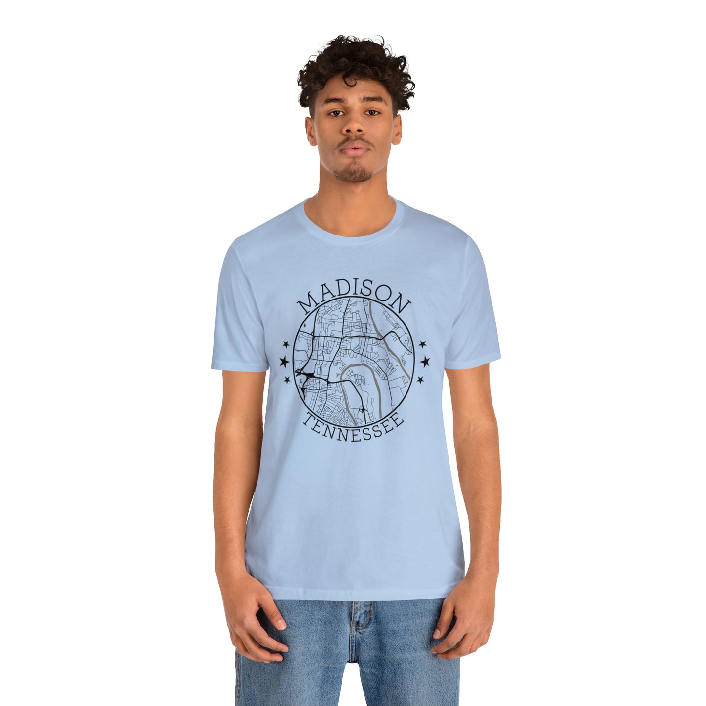 Madison Circle Map Unisex Jersey Short Sleeve Tee