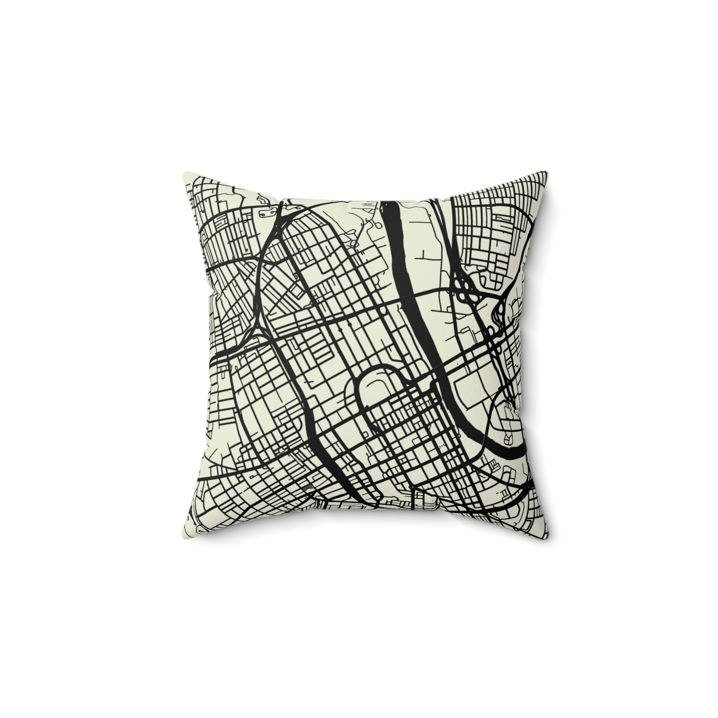 615 Map  Square Pillow
