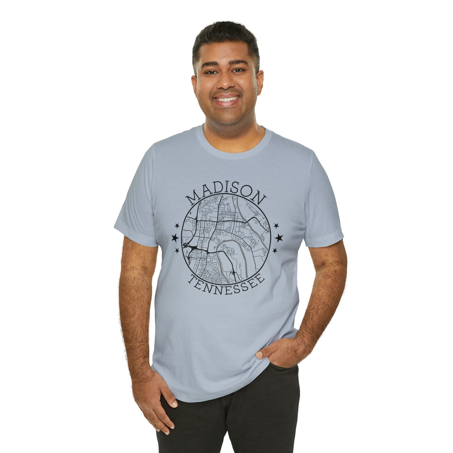 Madison Circle Map Unisex Jersey Short Sleeve Tee