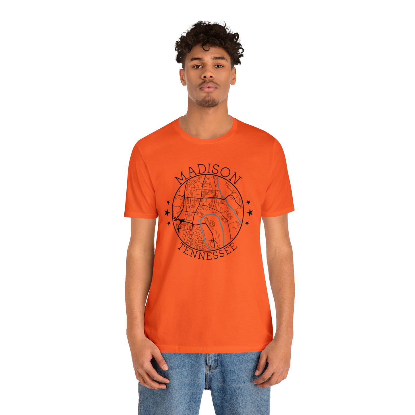 Madison Circle Map Unisex Jersey Short Sleeve Tee