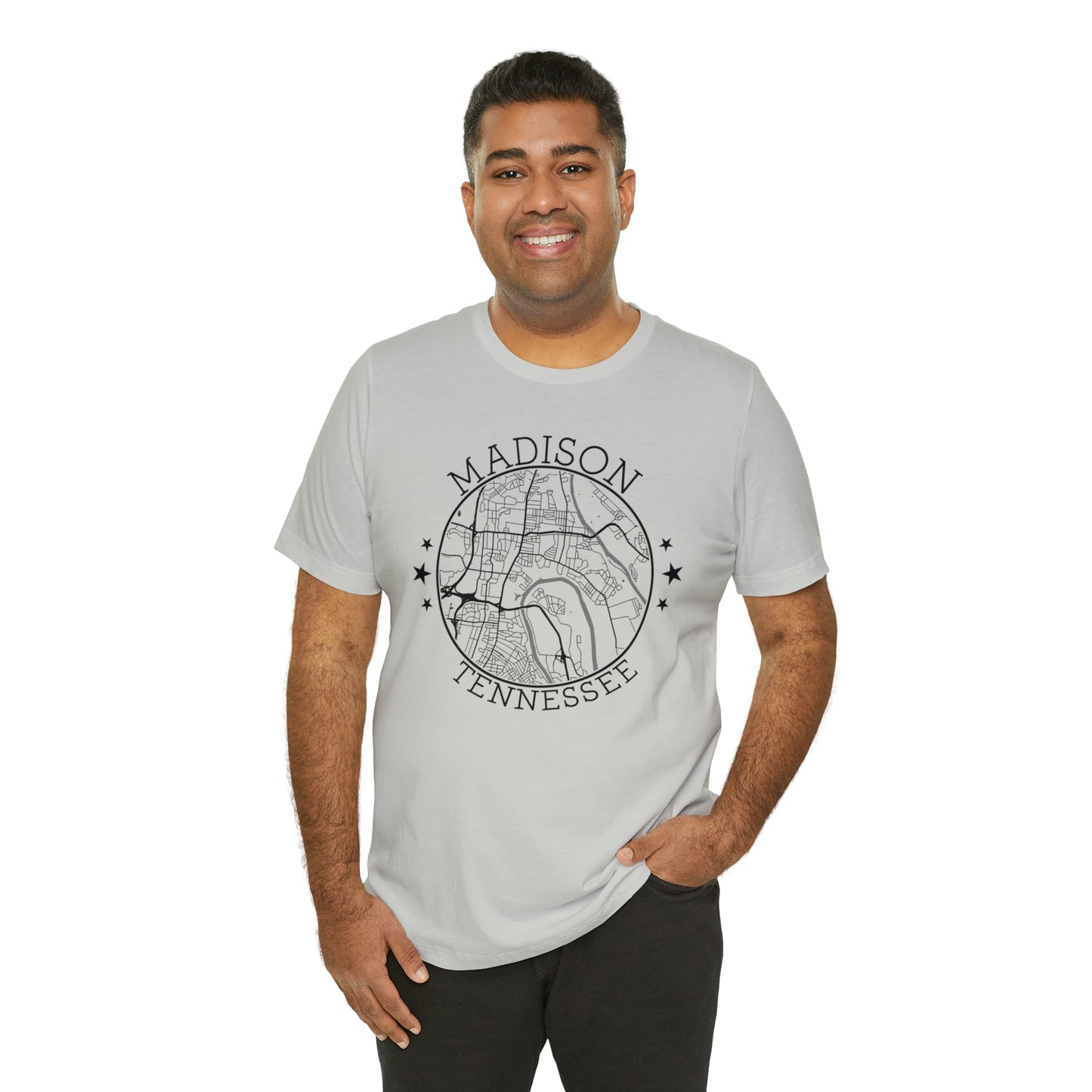 Madison Circle Map Unisex Jersey Short Sleeve Tee