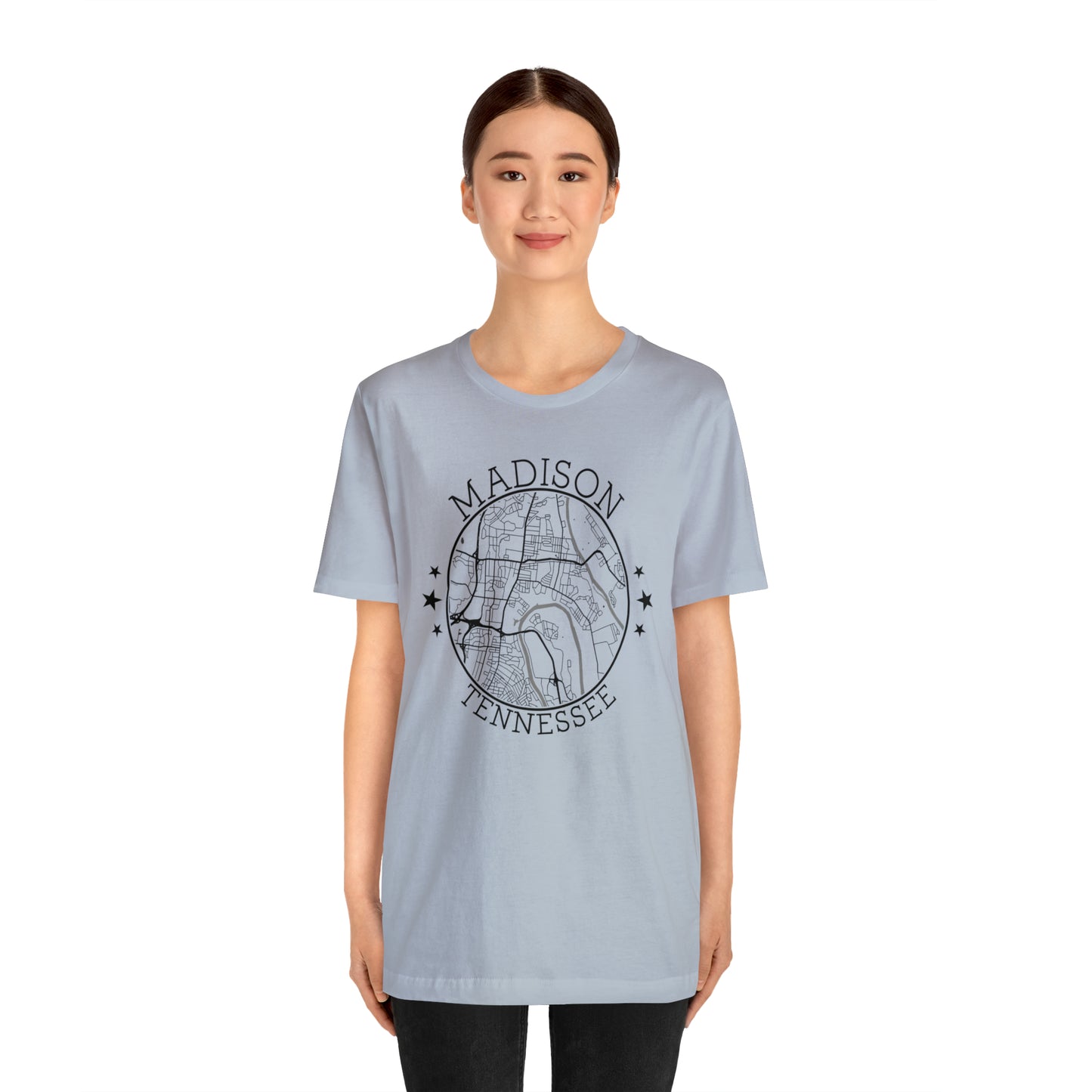 Madison Circle Map Unisex Jersey Short Sleeve Tee