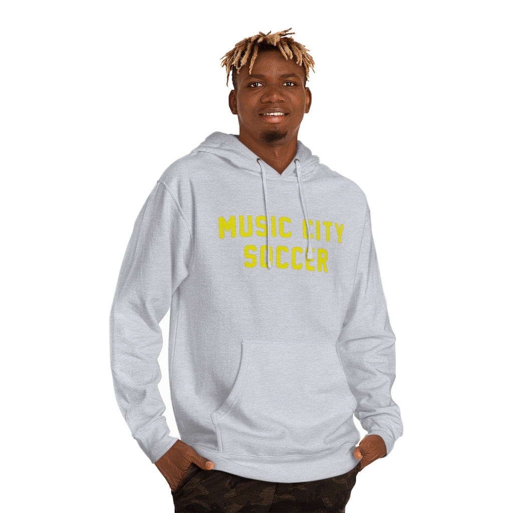 Music City Soccer Basic Text Unisex Hooded Sweatshirt