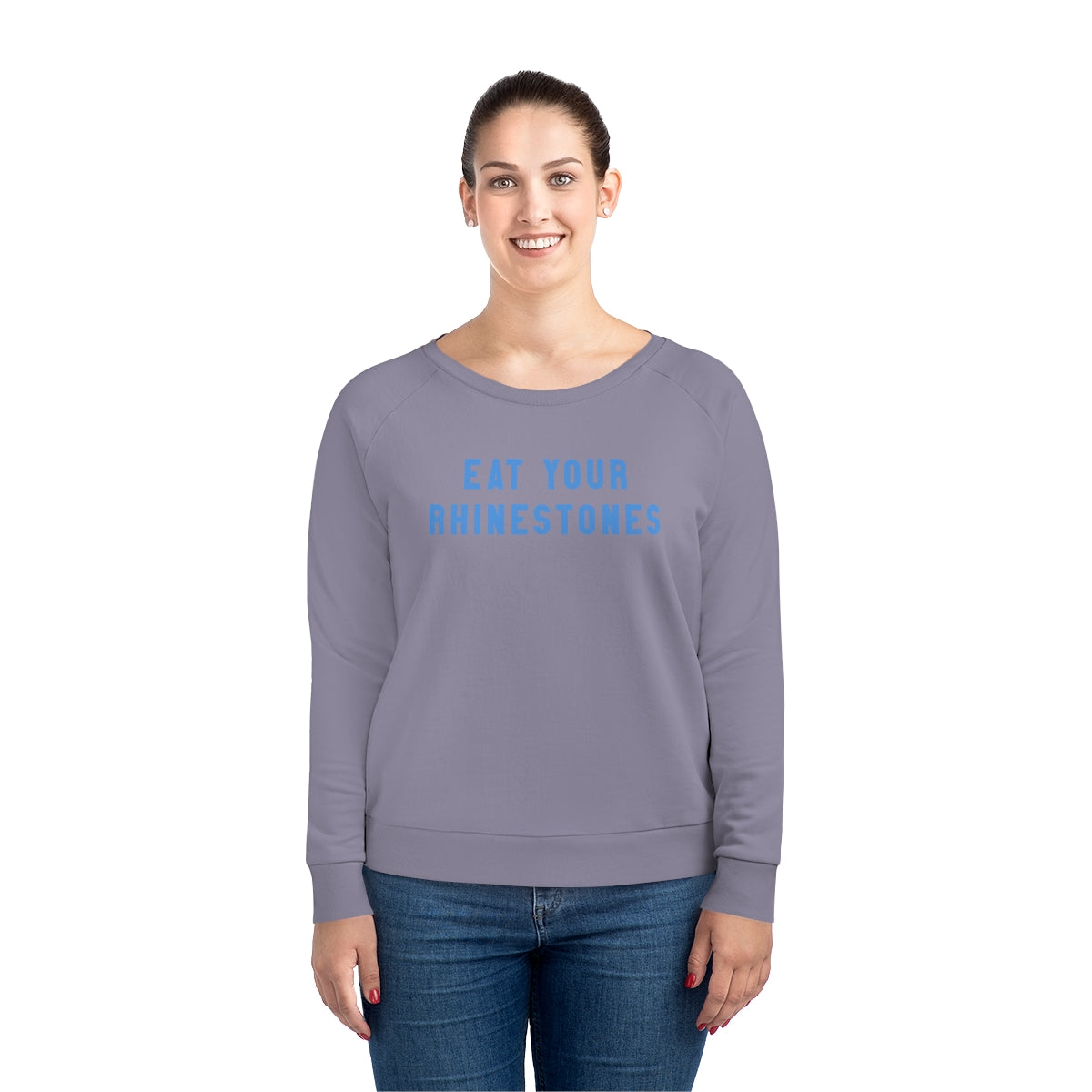 Rhinestones Women's Relaxed Fit Sweatshirt