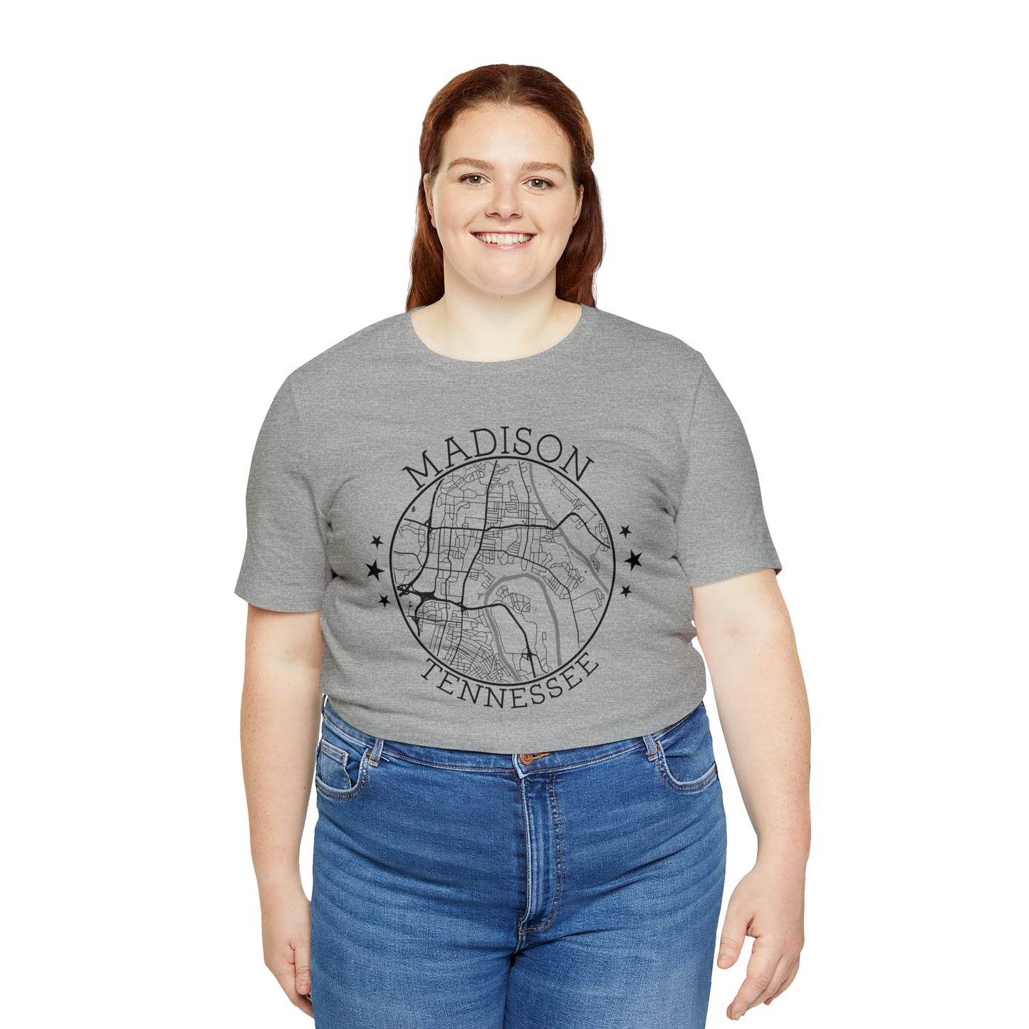 Madison Circle Map Unisex Jersey Short Sleeve Tee