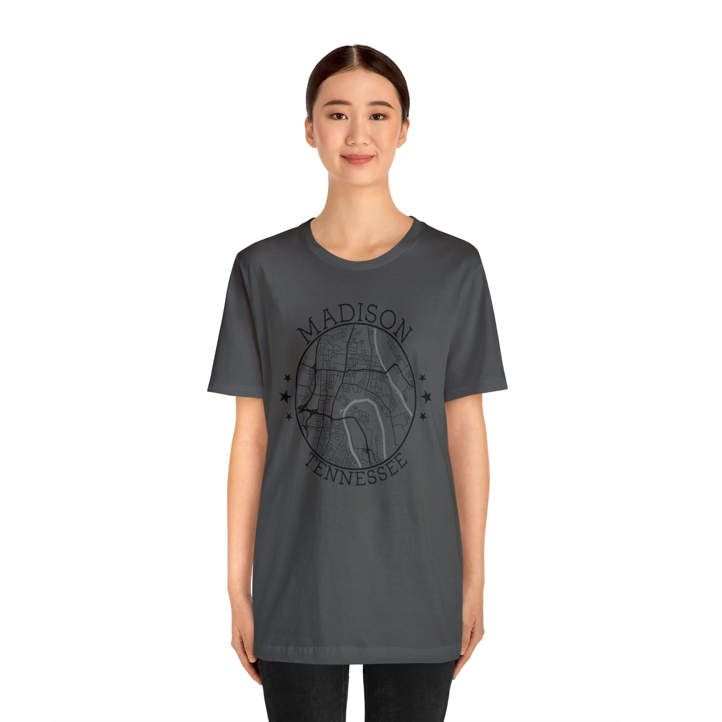 Madison Circle Map Unisex Jersey Short Sleeve Tee