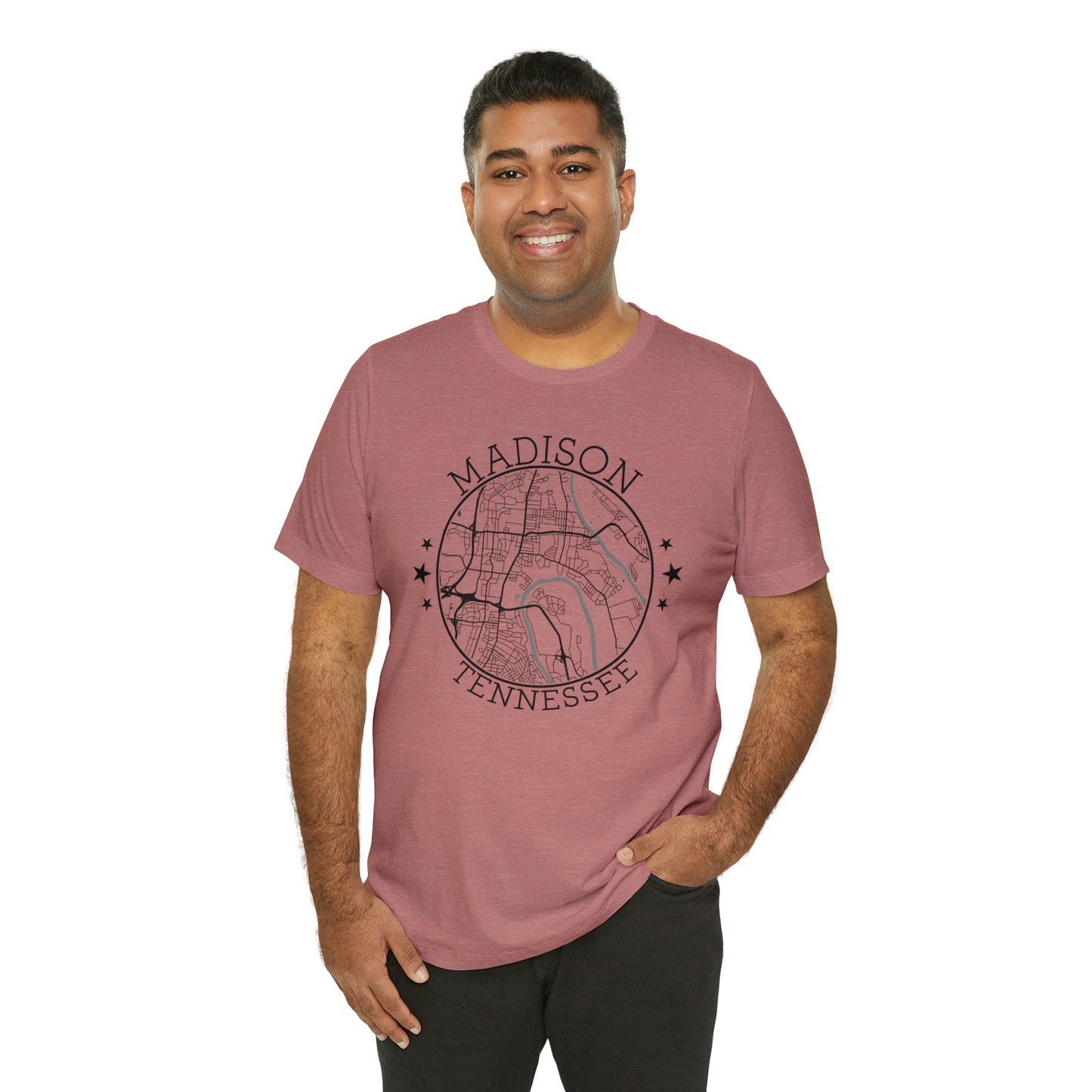 Madison Circle Map Unisex Jersey Short Sleeve Tee