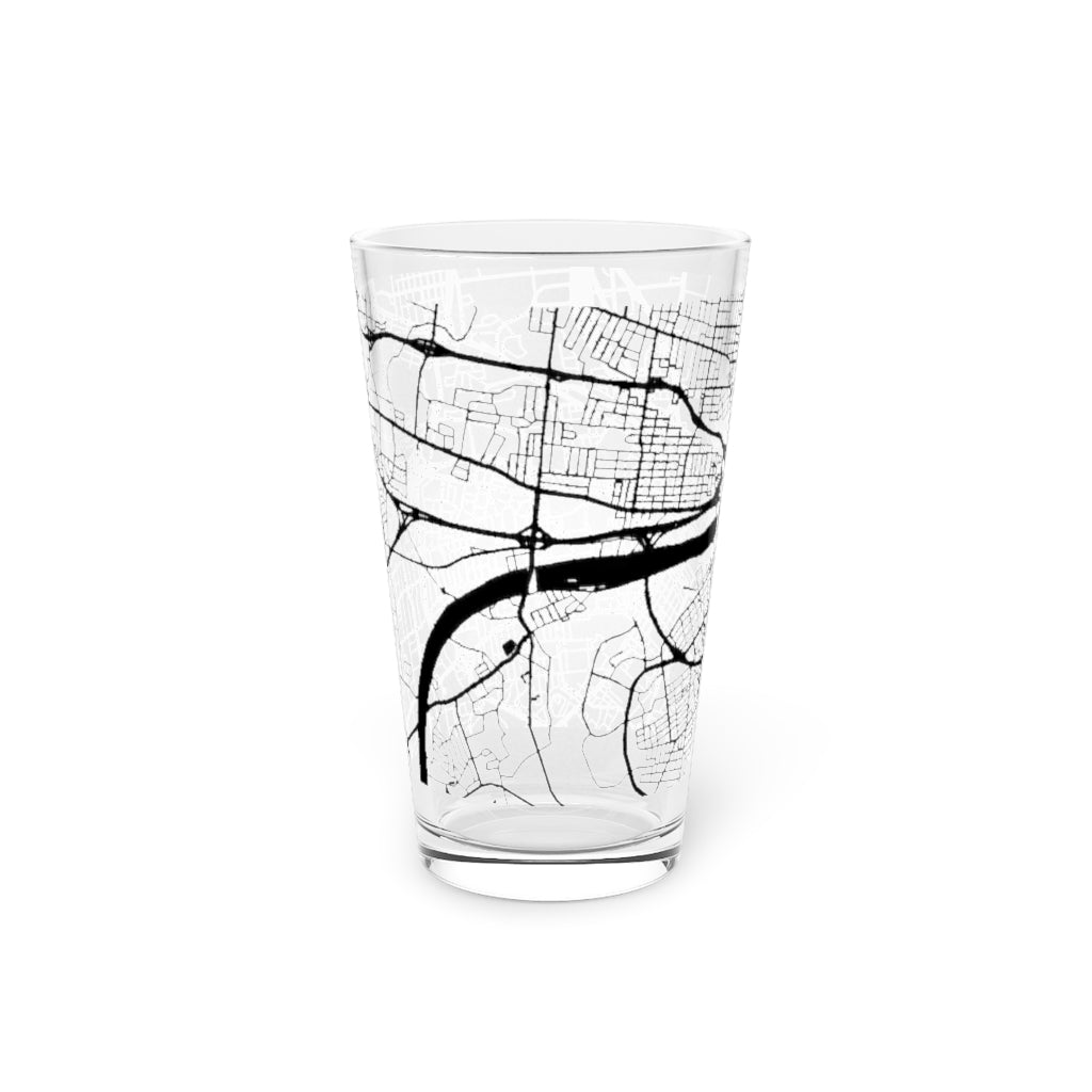 Nashville Map Pint Glass, 16oz