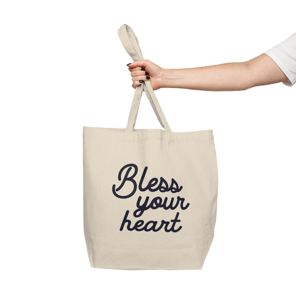 Bless Your Heart Canvas Shopping Tote