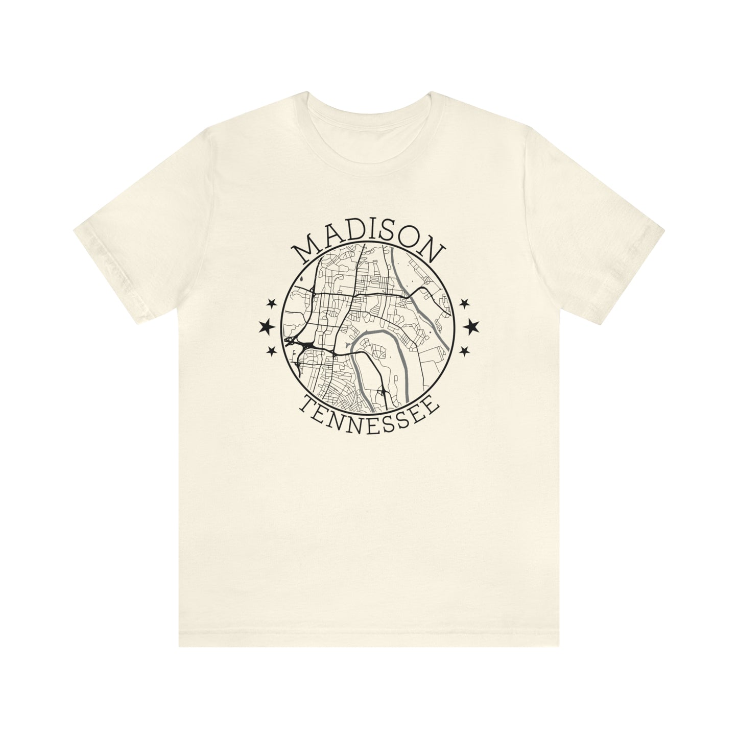 Madison Circle Map Unisex Jersey Short Sleeve Tee