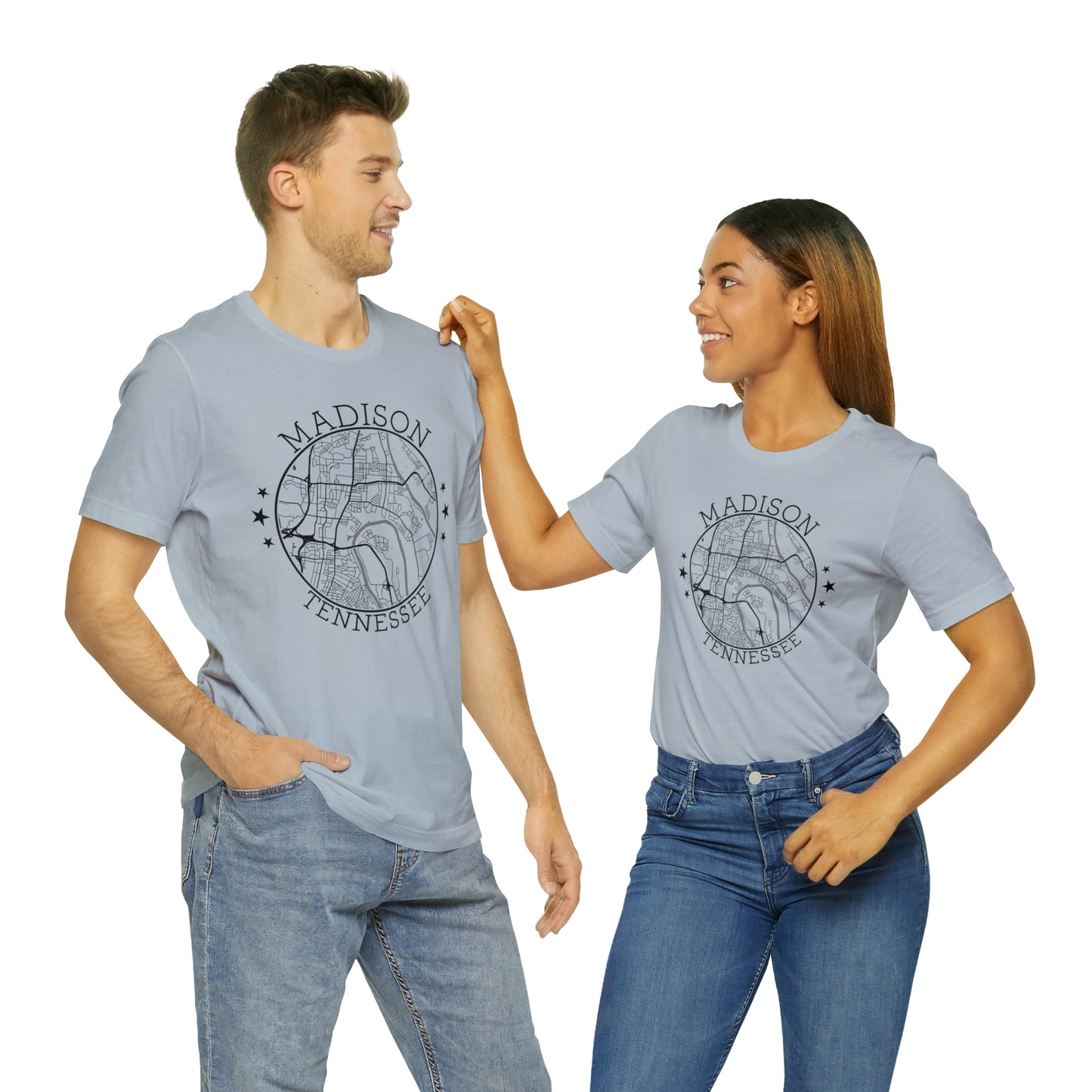 Madison Circle Map Unisex Jersey Short Sleeve Tee