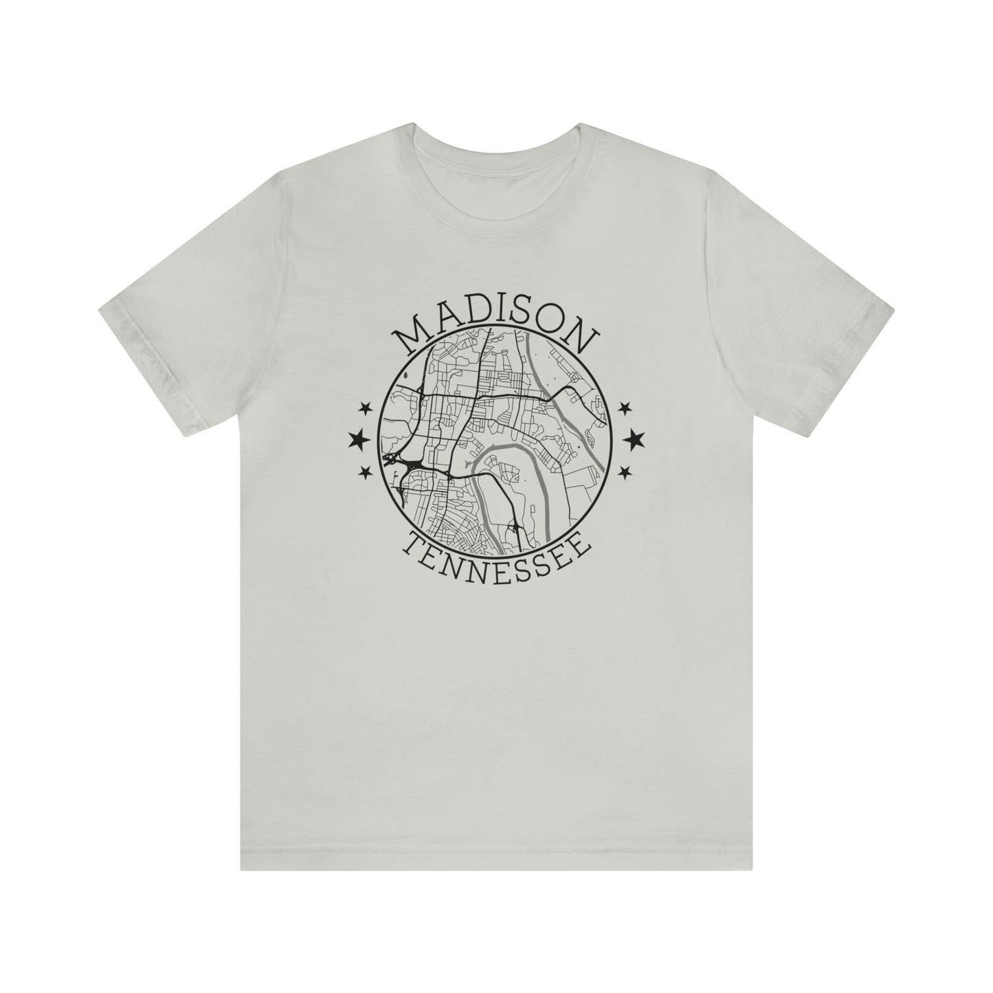 Madison Circle Map Unisex Jersey Short Sleeve Tee