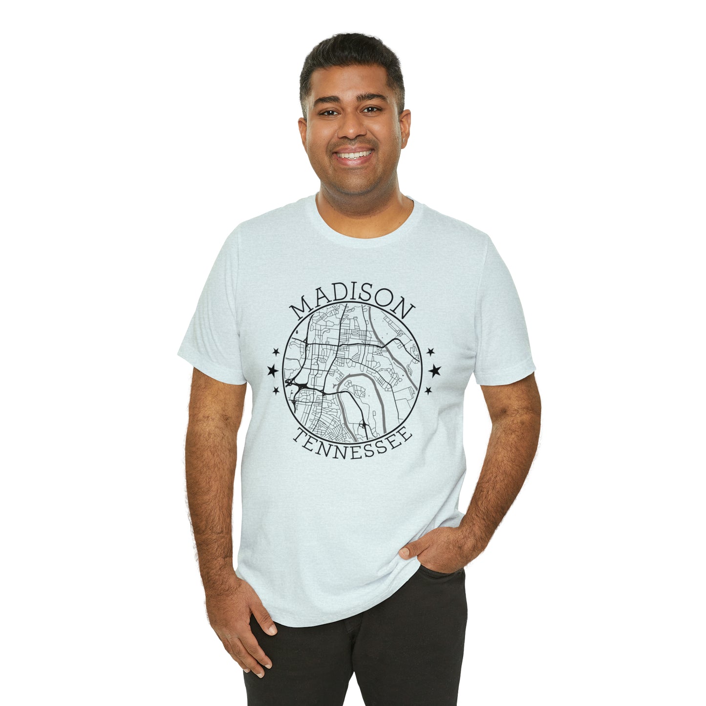 Madison Circle Map Unisex Jersey Short Sleeve Tee