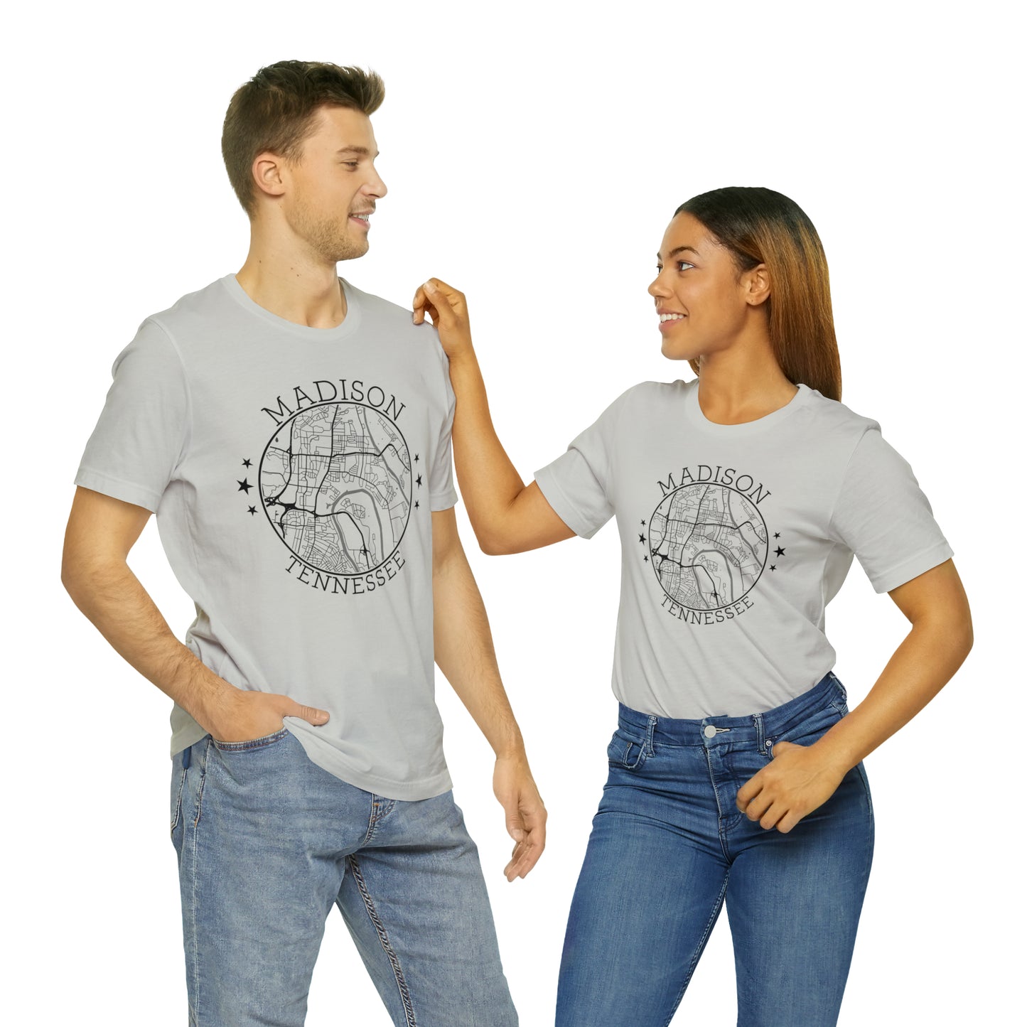 Madison Circle Map Unisex Jersey Short Sleeve Tee