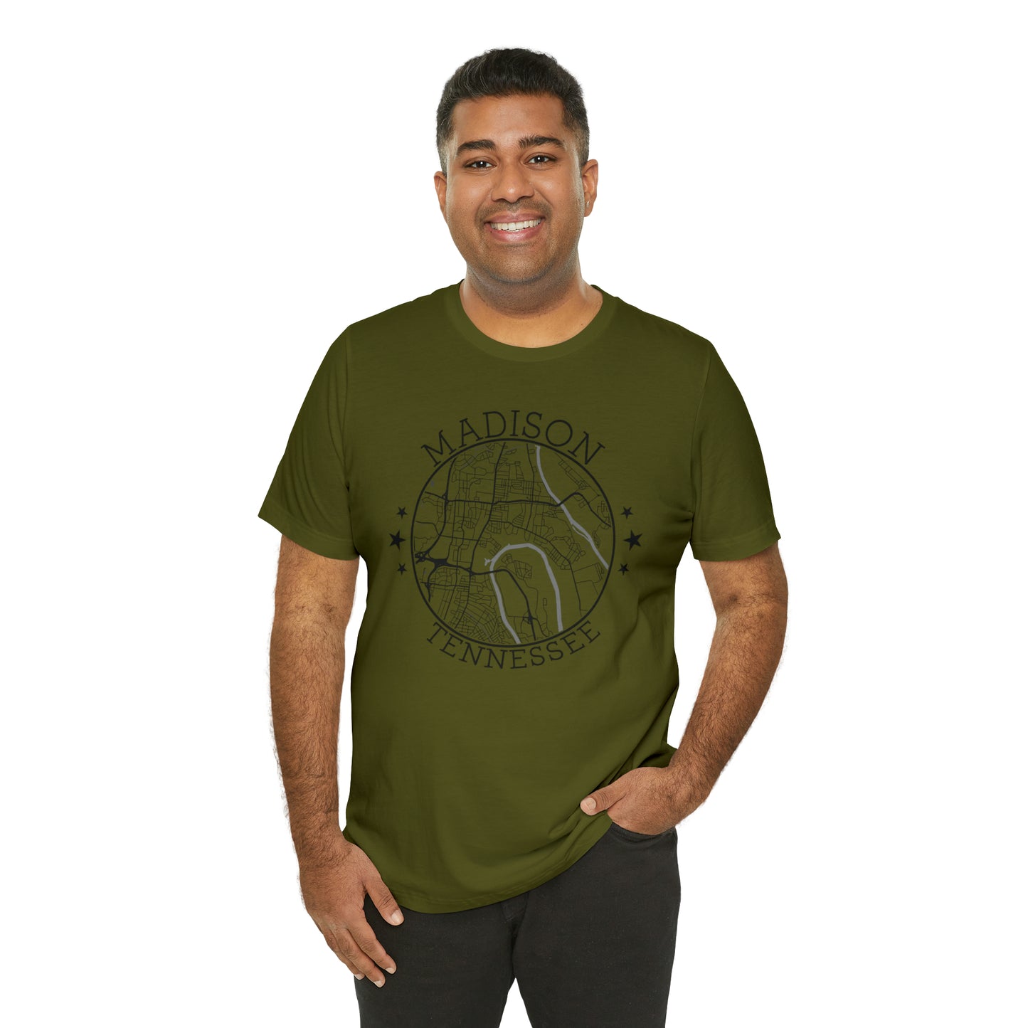 Madison Circle Map Unisex Jersey Short Sleeve Tee